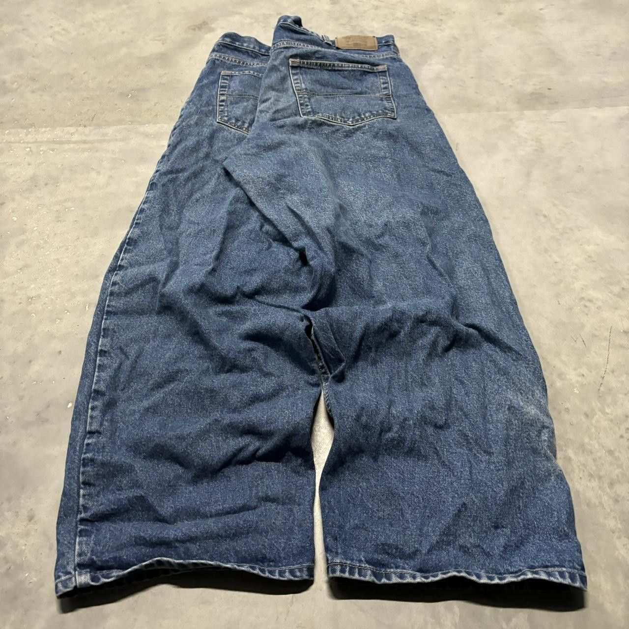 Japanese Brand × Vintage Crazy Vintage Y2K/2000s Baggy Grunge Dark Wash Skater Denim Jeans! Size US 42 / EU 58 - 4 Thumbnail