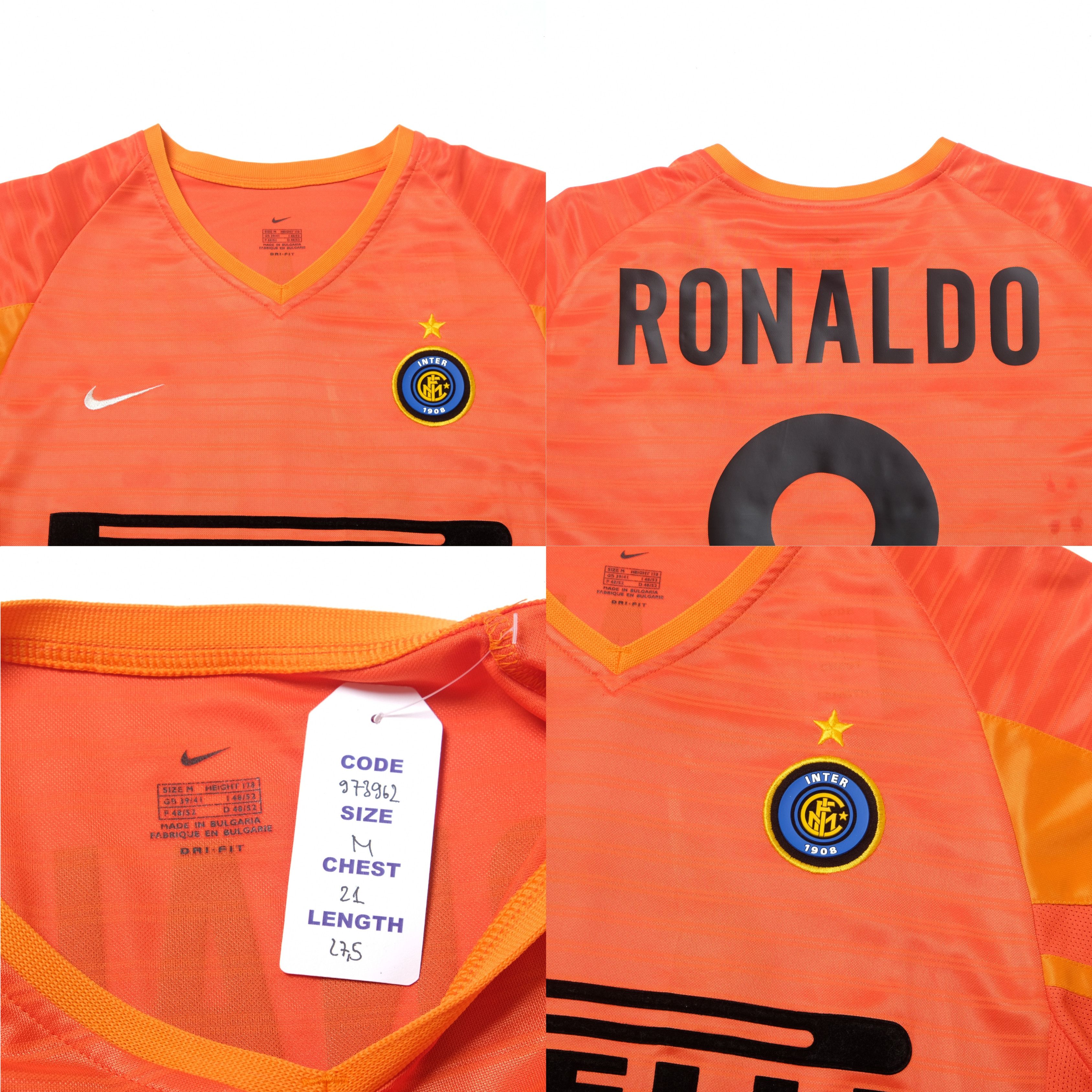 Nike 2001/02 Inter Milan Third Shirt Nike Ronaldo (M) Size US M / EU 48-50 / 2 - 5 Thumbnail