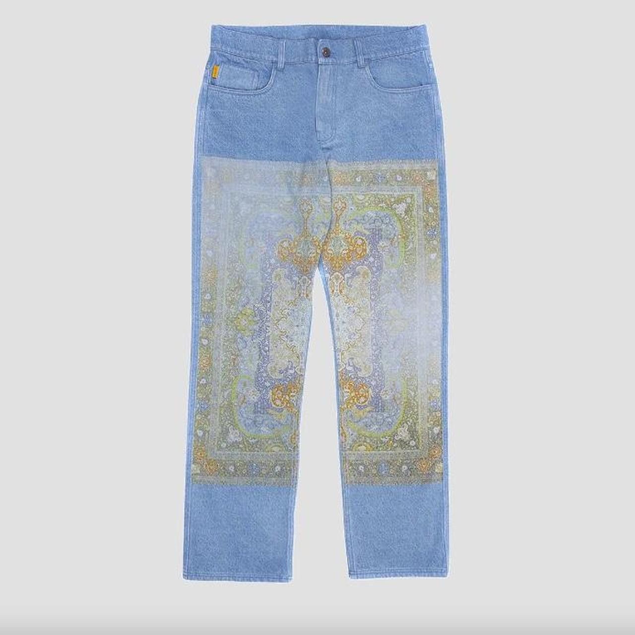 image of Pleasures Walk On Me Denim In Washed Indigo in Blue, Men's (Size 34)