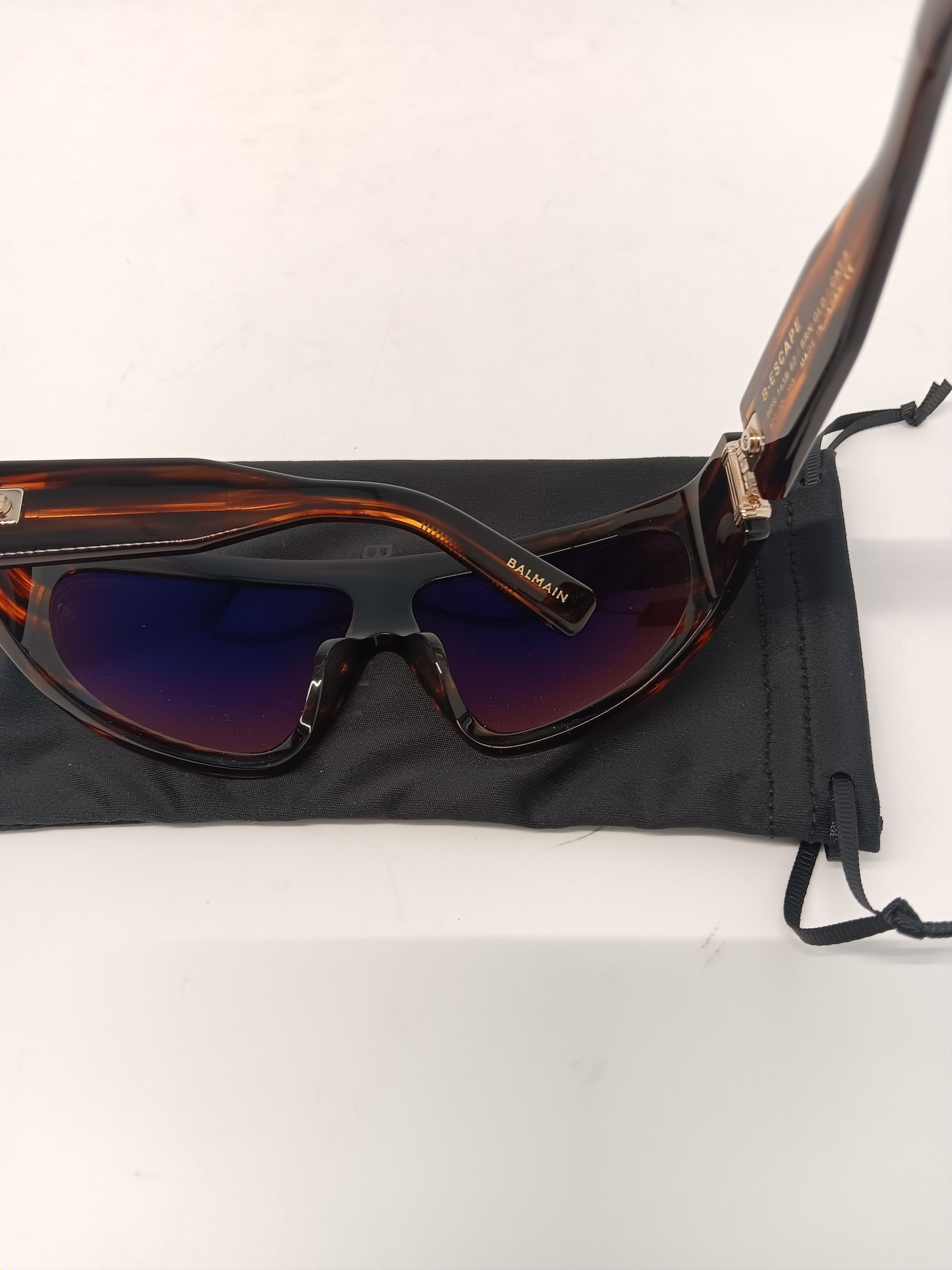 Balmain Balmain Unisex B-Escape Geometric Sunglasses - Brown/Gold Size ONE SIZE - 14 Thumbnail