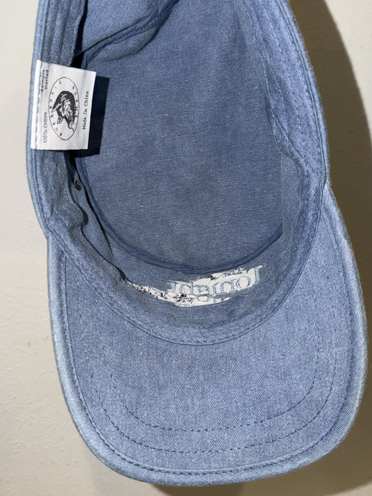Other Vintage Jay Leno The Tonight Show Blue Denim Military Hat Size ONE SIZE - 5 Thumbnail