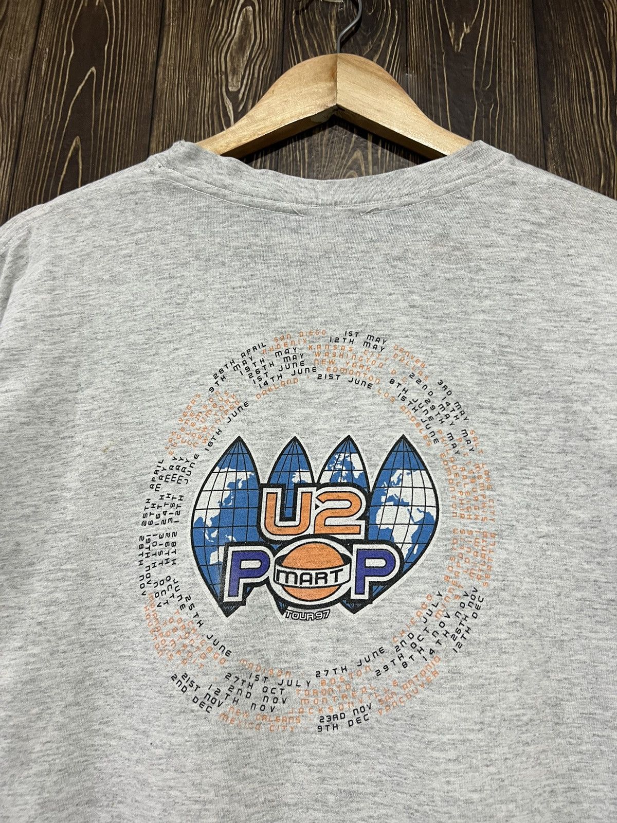Band Tees × Vintage Vintage 90s U2 Pop Mart Tour Tshirt Size US L / EU 52-54 / 3 - 11 Thumbnail