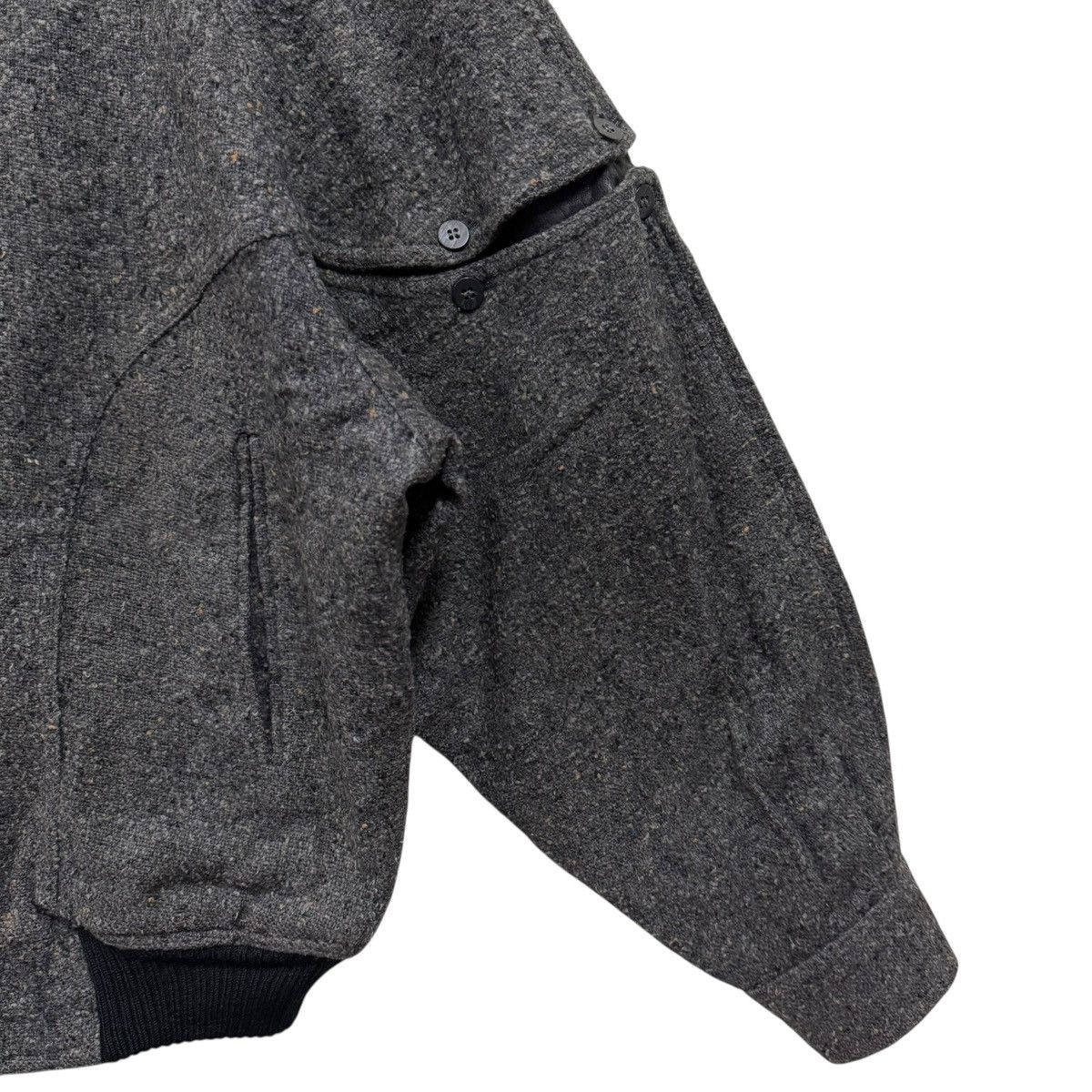Tete Homme Vtg 90s TETE HOMME Katoh Kazutaka Wool Bomber Jacket Size US XL / EU 56 / 4 - 6 Thumbnail