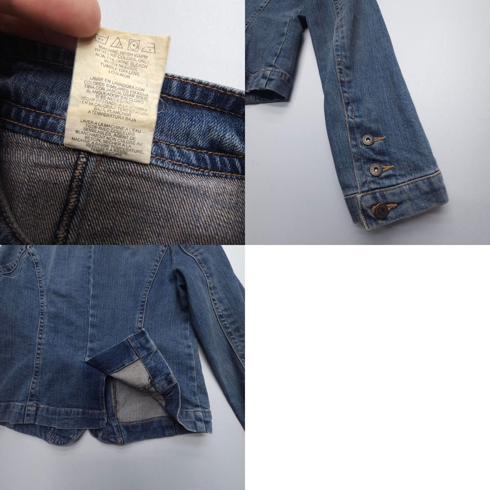 Lee VINTAGE Lee Denim Jacket Womens Small Blue Trucker Crop Western 2000s Size S / US 4 / IT 40 - 8 Thumbnail