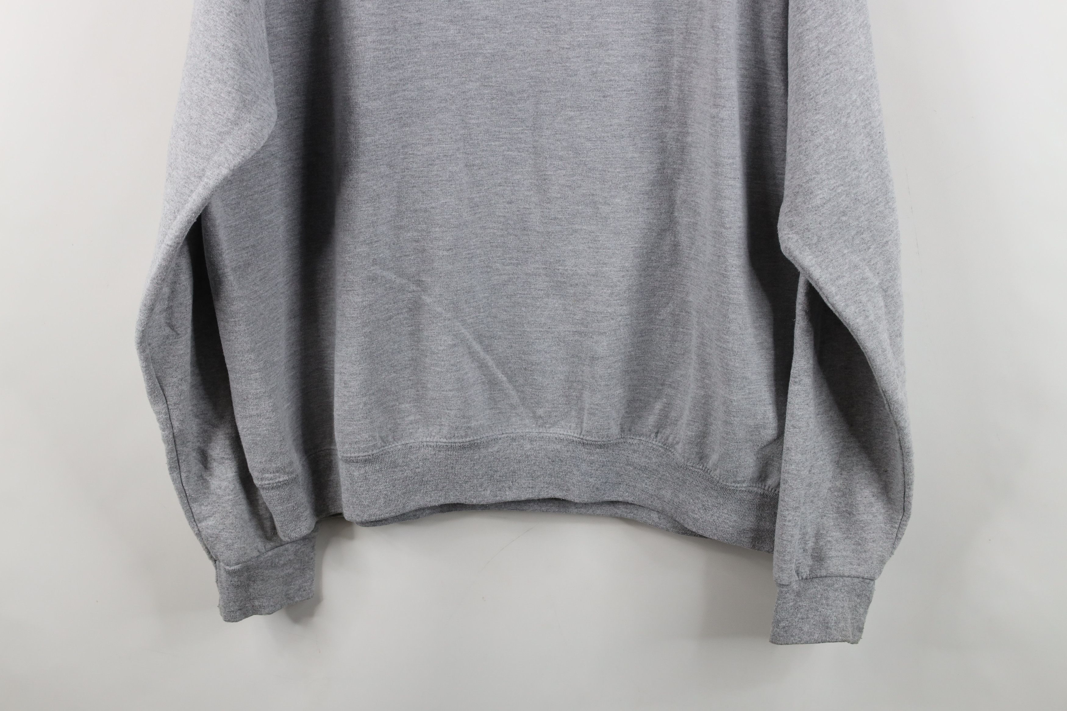 Vintage Vintage 90s Streetwear Blank Hoodie Sweatshirt Heather Gray Size US XL / EU 56 / 4 - 11 Thumbnail
