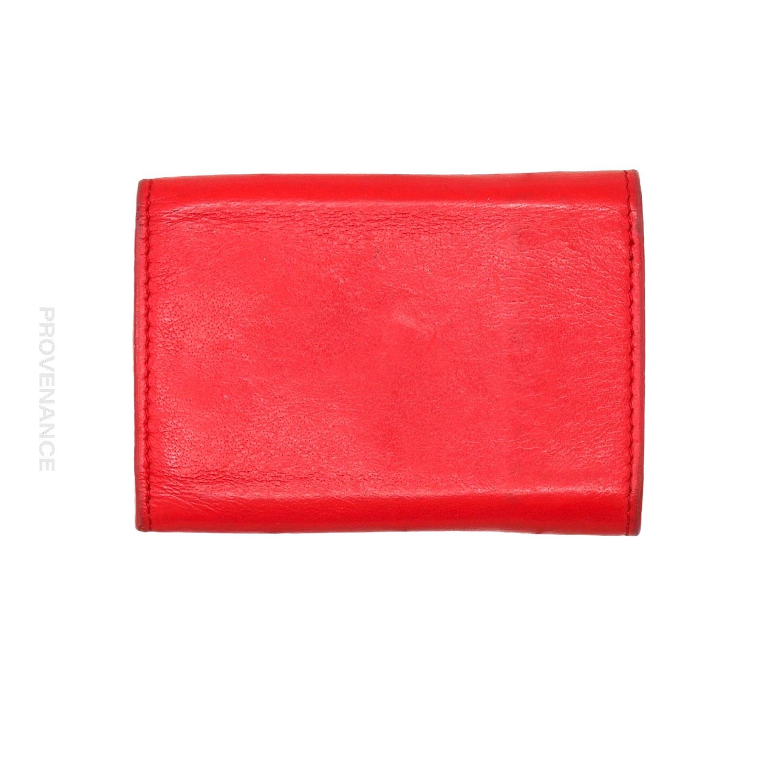 Balenciaga 🔴 Balenciaga Papier Mini Wallet - Red Leather Size ONE SIZE - 2 Thumbnail