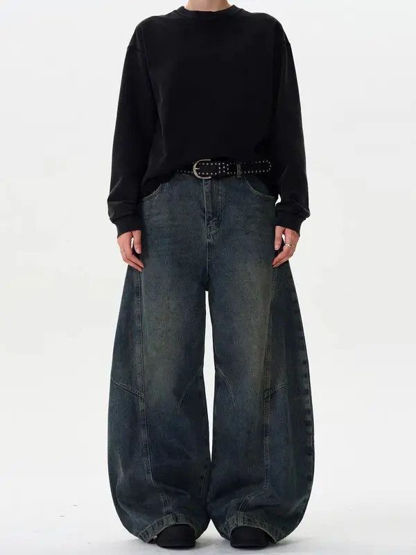 Jean baggy vintage wash machete street hip hop y2k jeans Size US 30 / EU 46 - 5 Thumbnail