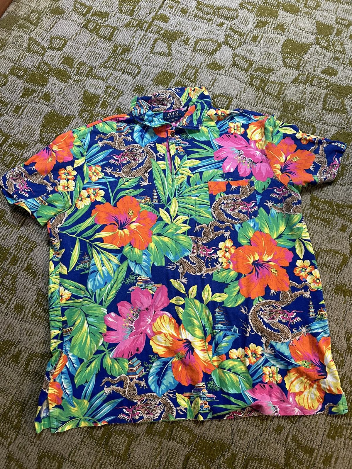 Polo Ralph Lauren Polo Ralph Lauren Chinese Dragon Floral Shirt Size US XL / EU 56 / 4 - 1 Thumbnail