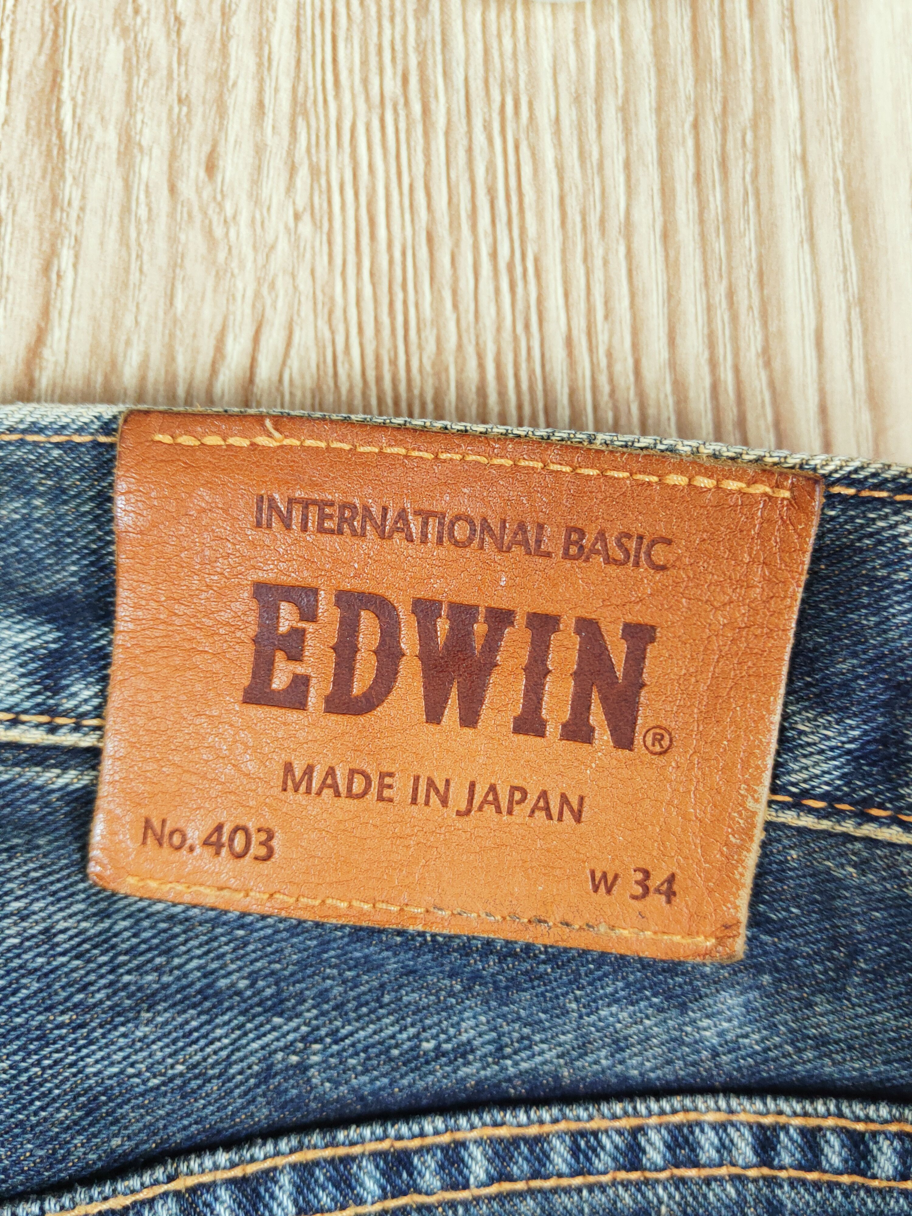 Edwin Edwin Dark Blue Faded Distressed Ripped Jeans #S2720 Size US 34 / EU 50 - 8 Thumbnail