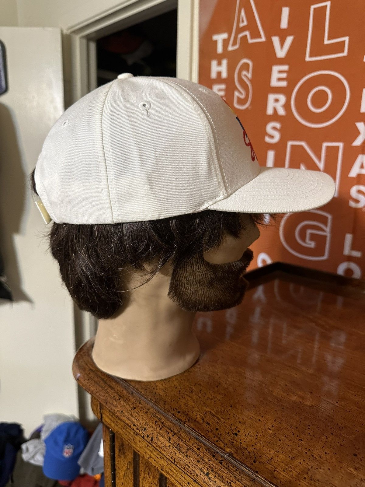 NFL × Vintage Vintage NBA NFL MLB NBC sports “ triple white” hat 90s Size ONE SIZE - 3 Thumbnail