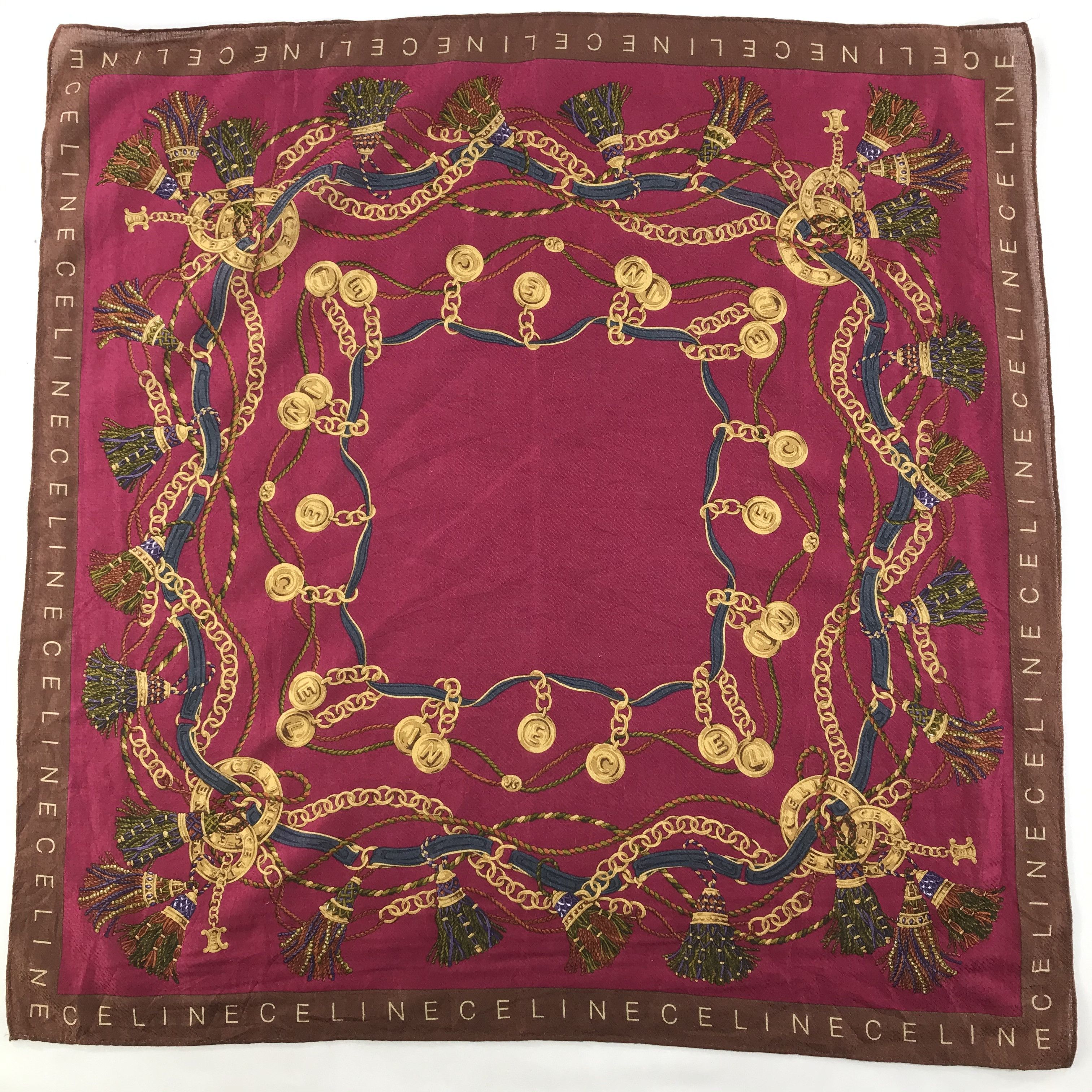 Celine × Vintage Celine Bandana / Handkerchief / Neckerchief - S1459 Size ONE SIZE - 1 Thumbnail