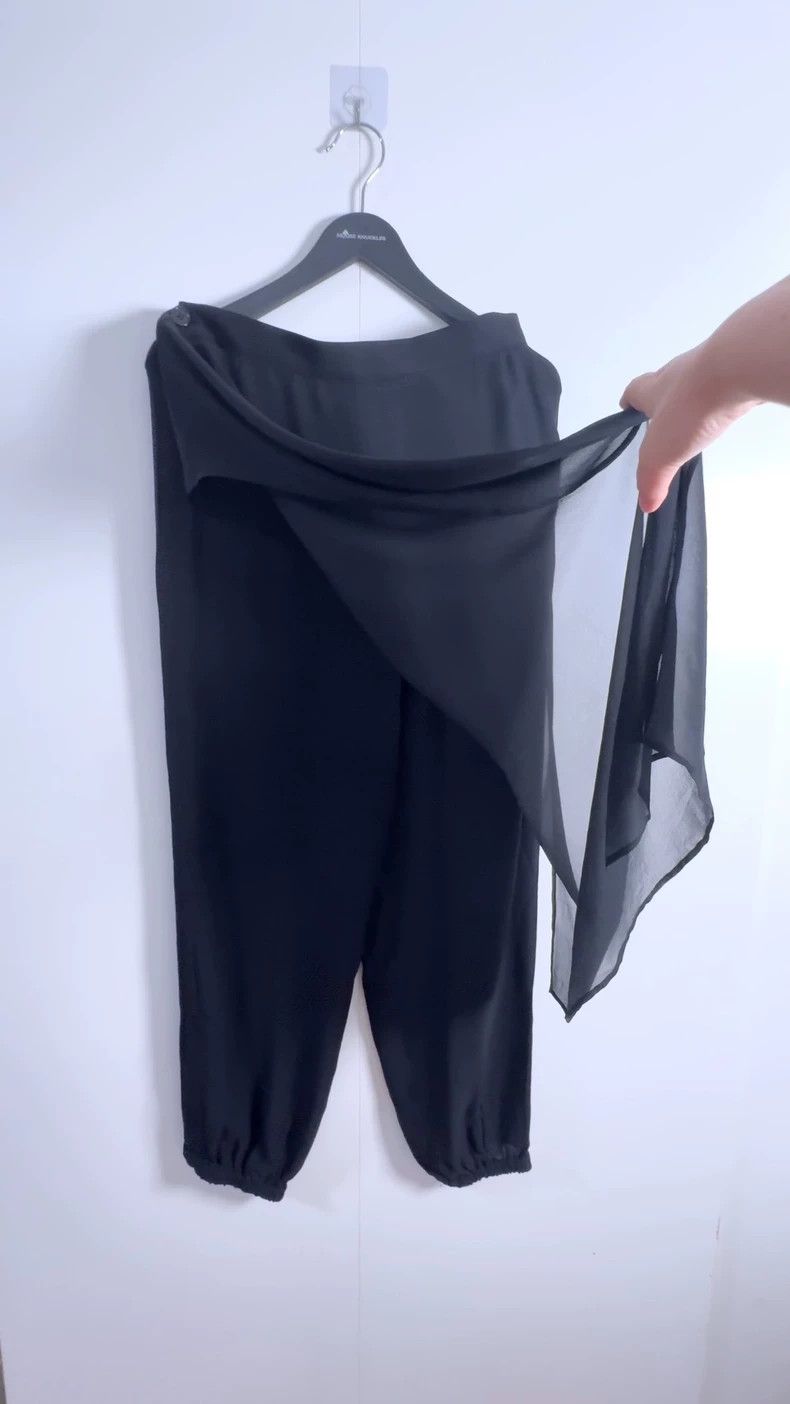 Yohji Yamamoto Yohji Yamamoto size 2 Black Silk Pants Size US 28 / EU 44 - 2 Thumbnail