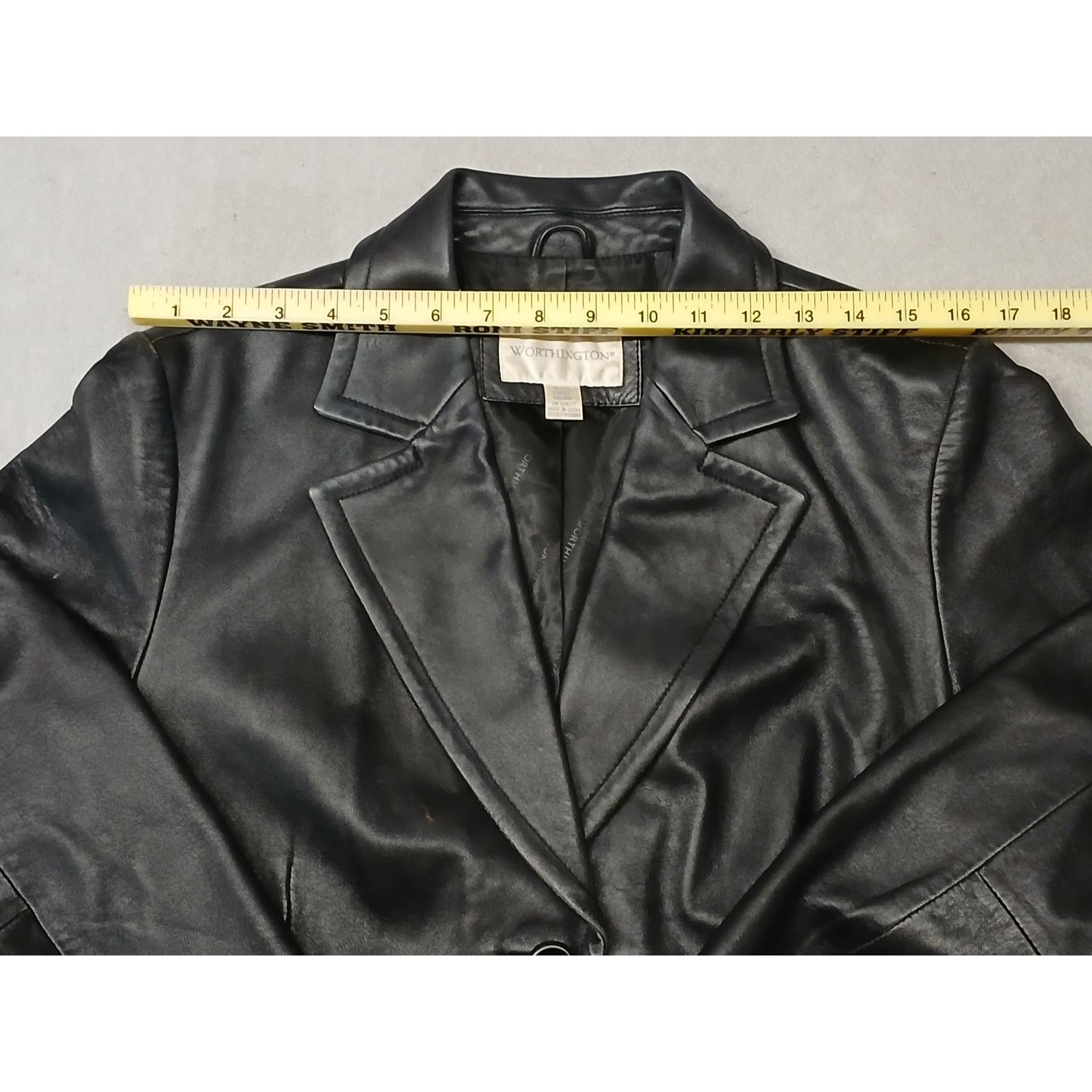 Worthington Worthington (Large) Vintage Genuine Basic Zip Leather Jacket Size L / US 10 / IT 46 - 4 Thumbnail