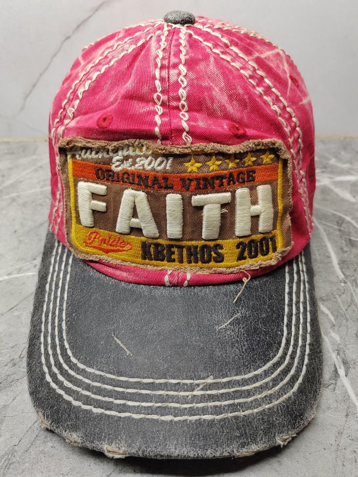 Japanese Brand Vintage Faith Distressed Style Cap Hat Size ONE SIZE - 2 Thumbnail