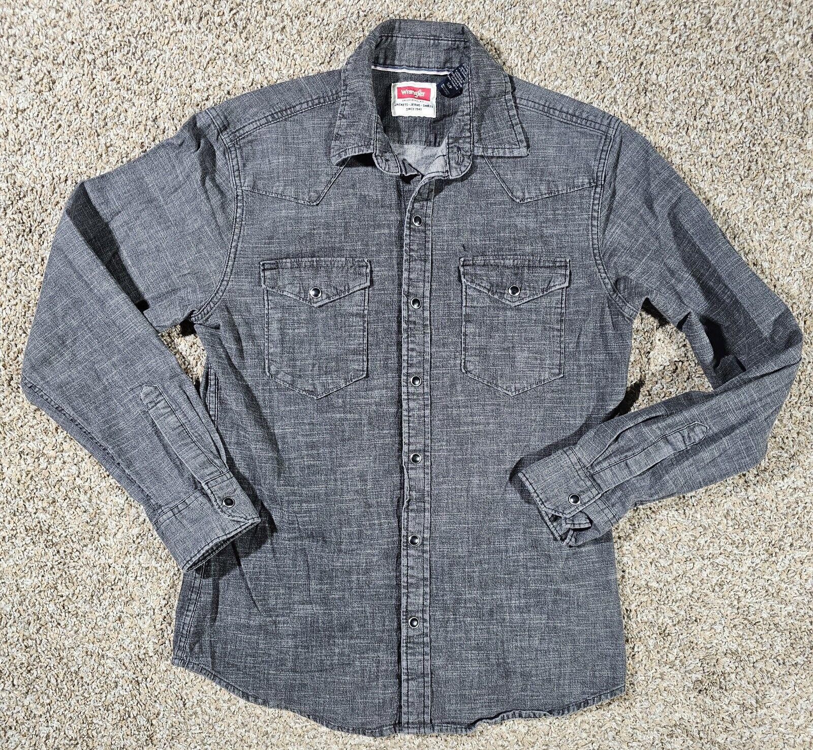 Wrangler Wrangler Denim S Pearl Snap Western Rodeo Button Up Black Size US S / EU 44-46 / 1 - 1 Thumbnail