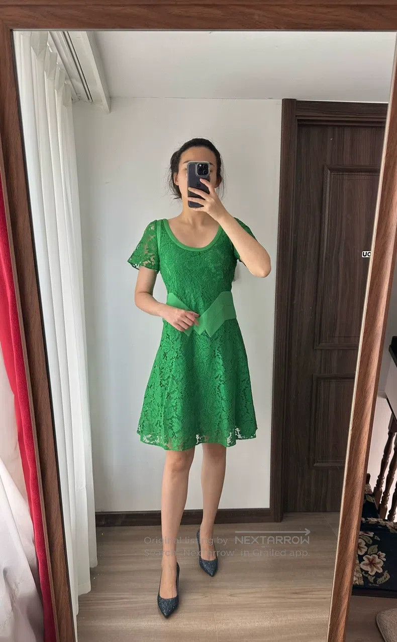 Valentino Valentino Wool shirt patchwork lace dress | Grailed