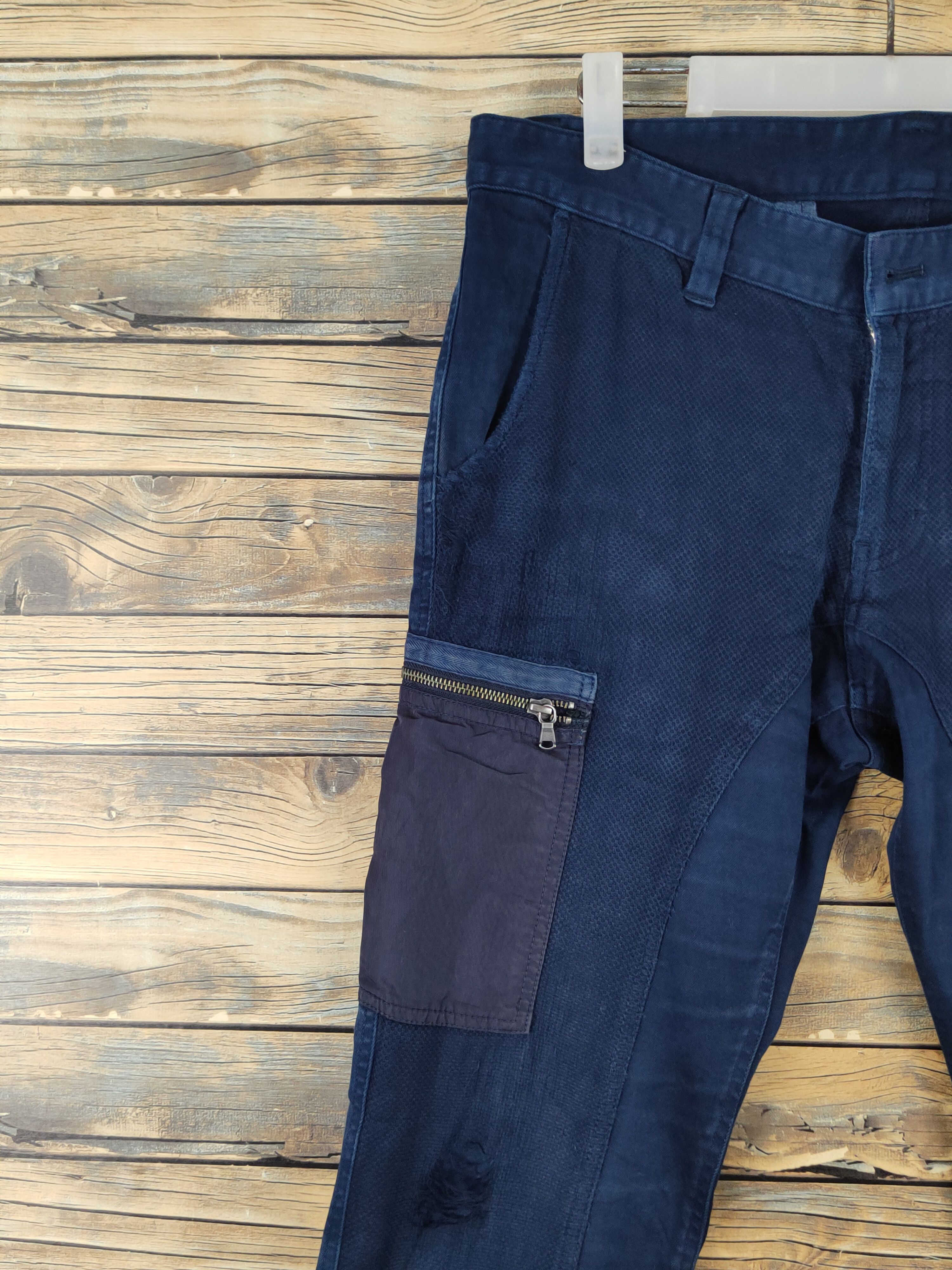 JOSEPH HOMME Joseph Homme Navy Multipocket Tactical Cargo Pants #W1791 Size US 33 - 3 Thumbnail