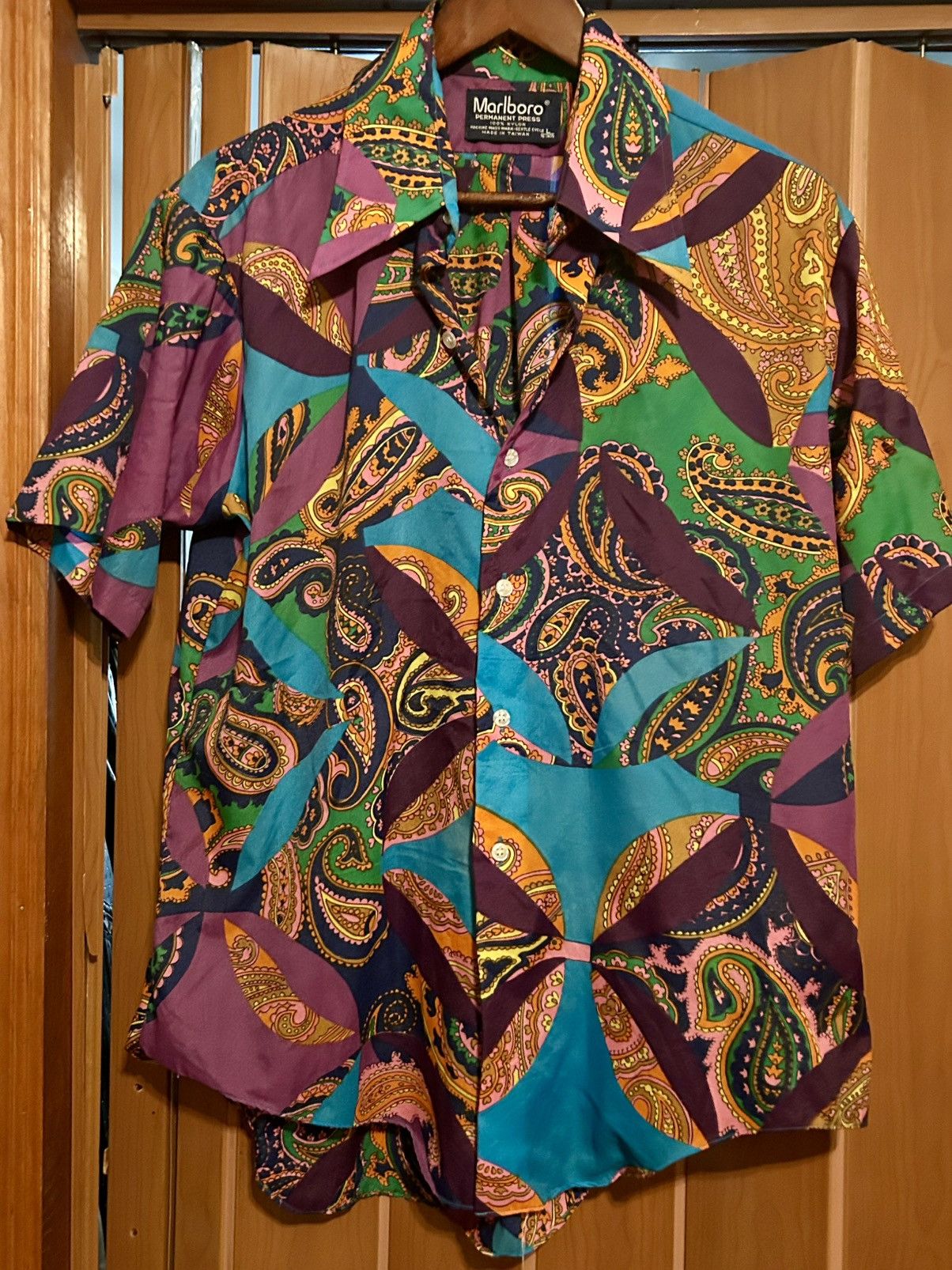 Marlboro Vintage 60s Marlboro paisley shirt Size L / US 10 / IT 46 - 9 Thumbnail