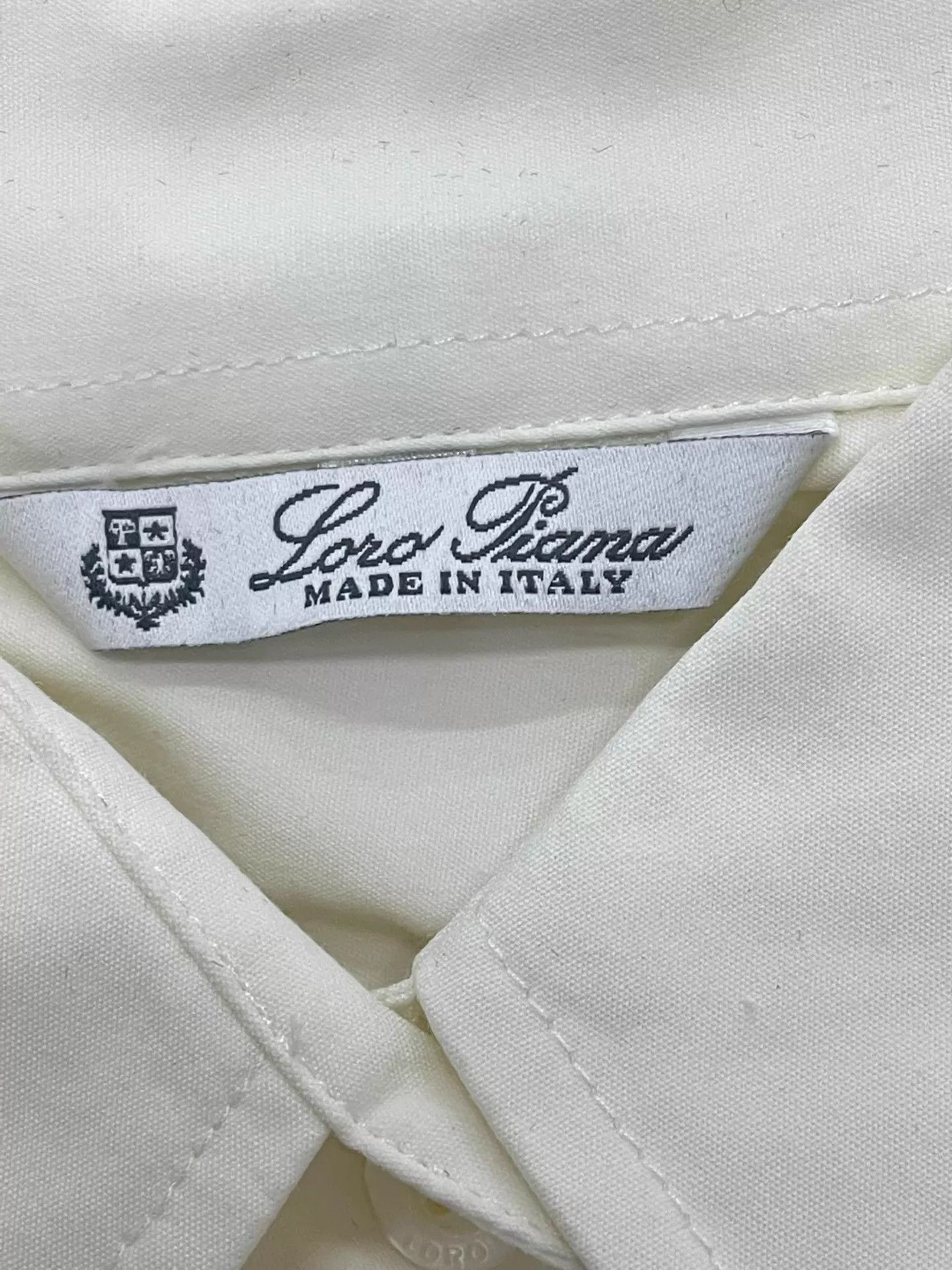 Loro Piana Loro Piana White Slim Fit Collared Shirt Size 40 Size S / US 4 / IT 40 - 4 Thumbnail