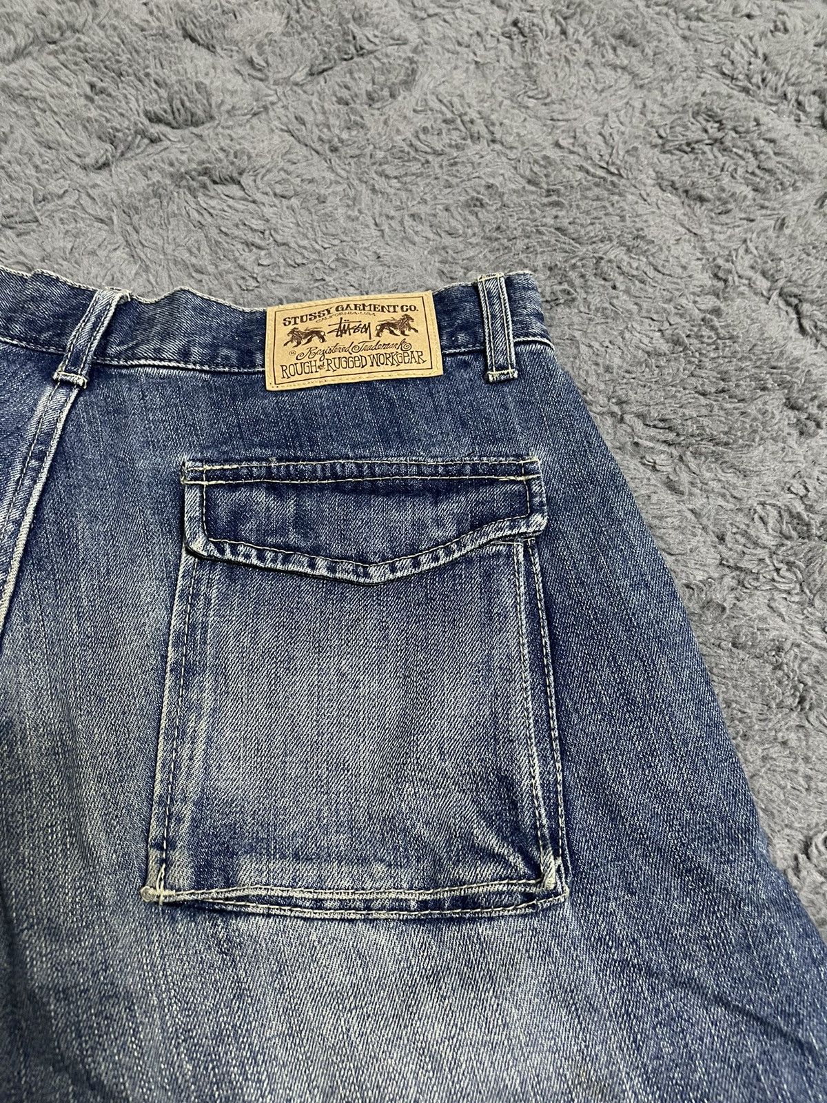 Stussy × Vintage Vintage Stussy Half Pants Denim Size US 33 - 5 Thumbnail