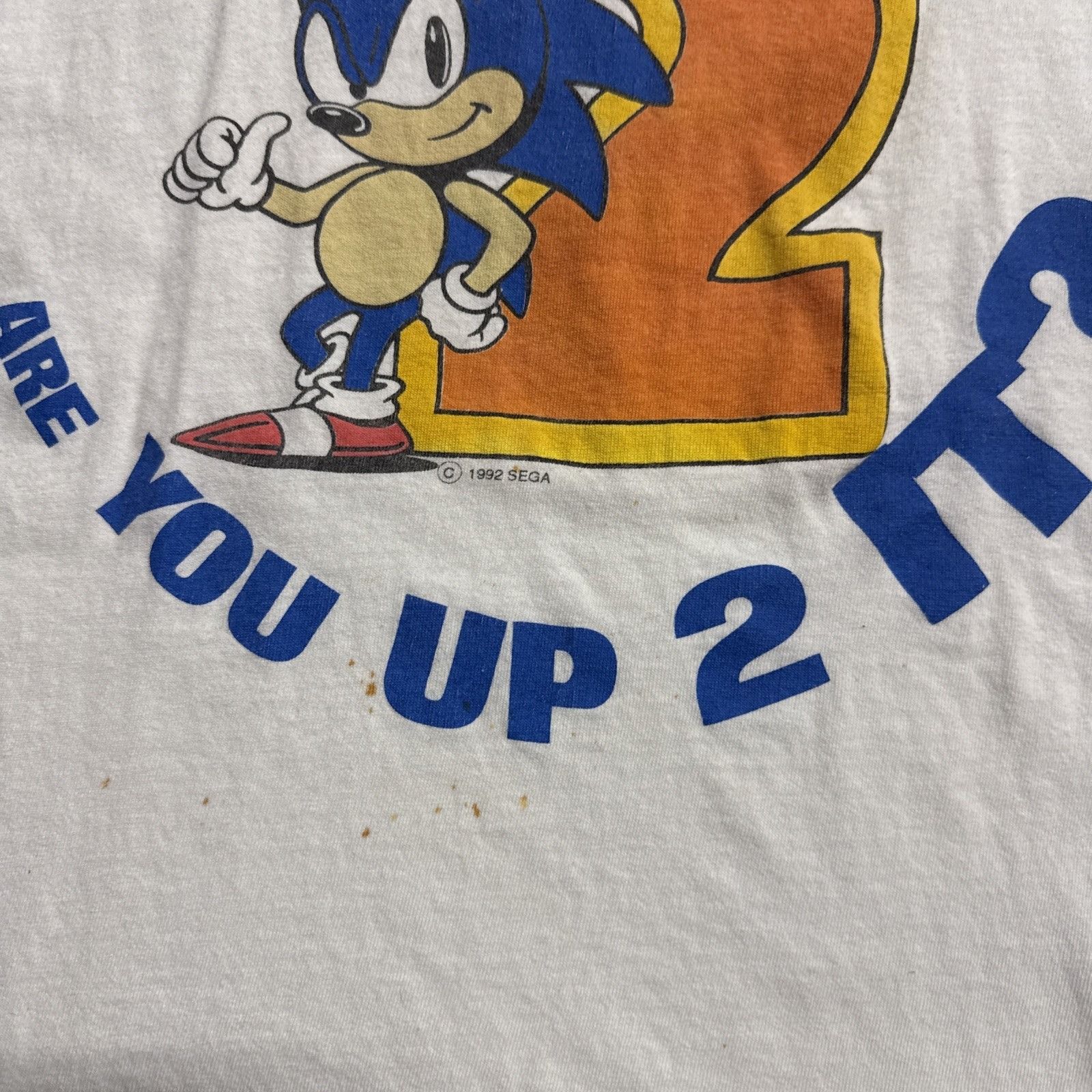 Sony Vintage Sonic The Hedgehog 2 Shirt Mens Large White 90s SEGA Size US L / EU 52-54 / 3 - 5 Thumbnail