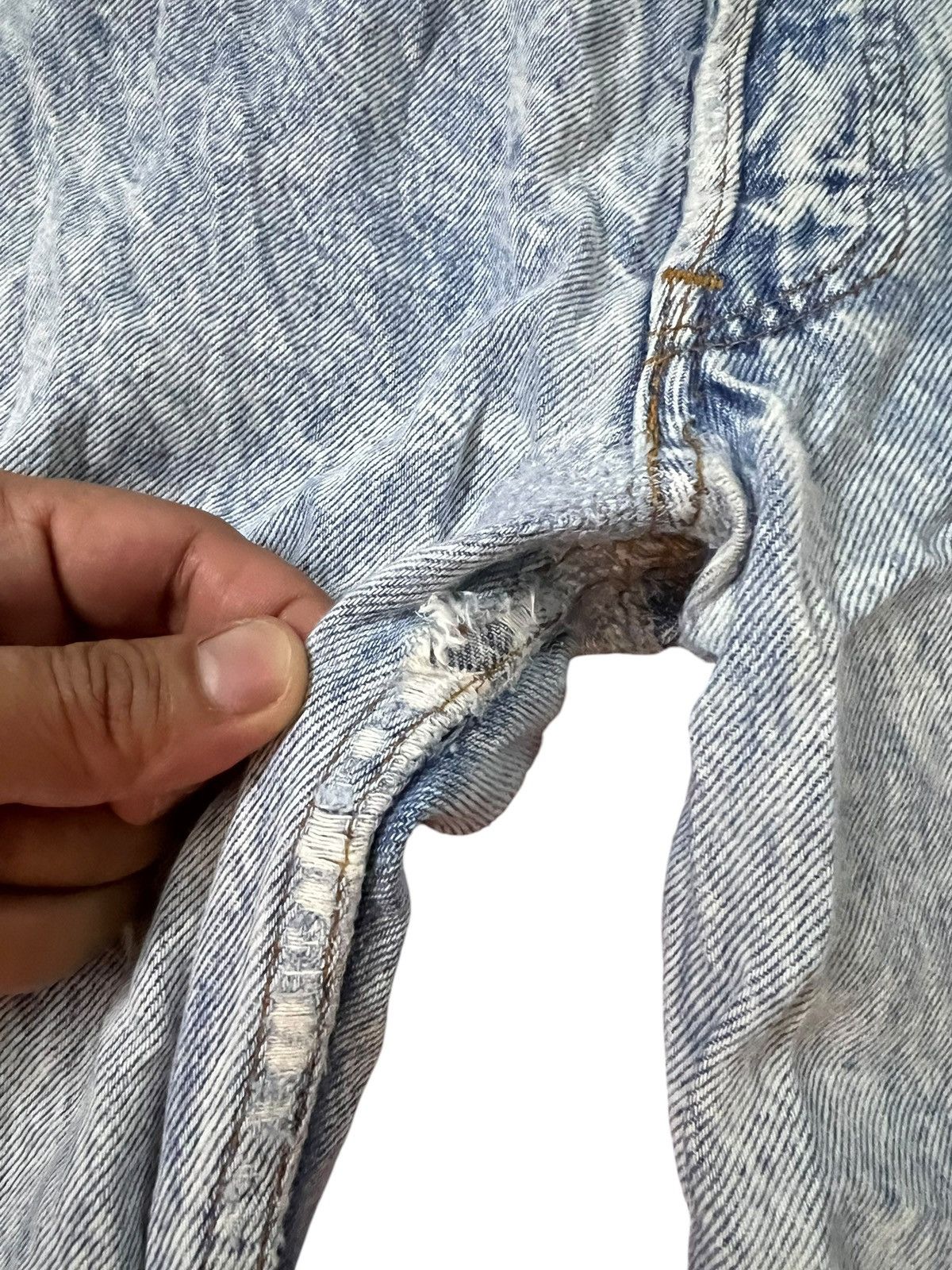 Levi's 80’s Distressed Levi’s 501 Acid Wash Rare Jean Size US 30 / EU 46 - 9 Thumbnail