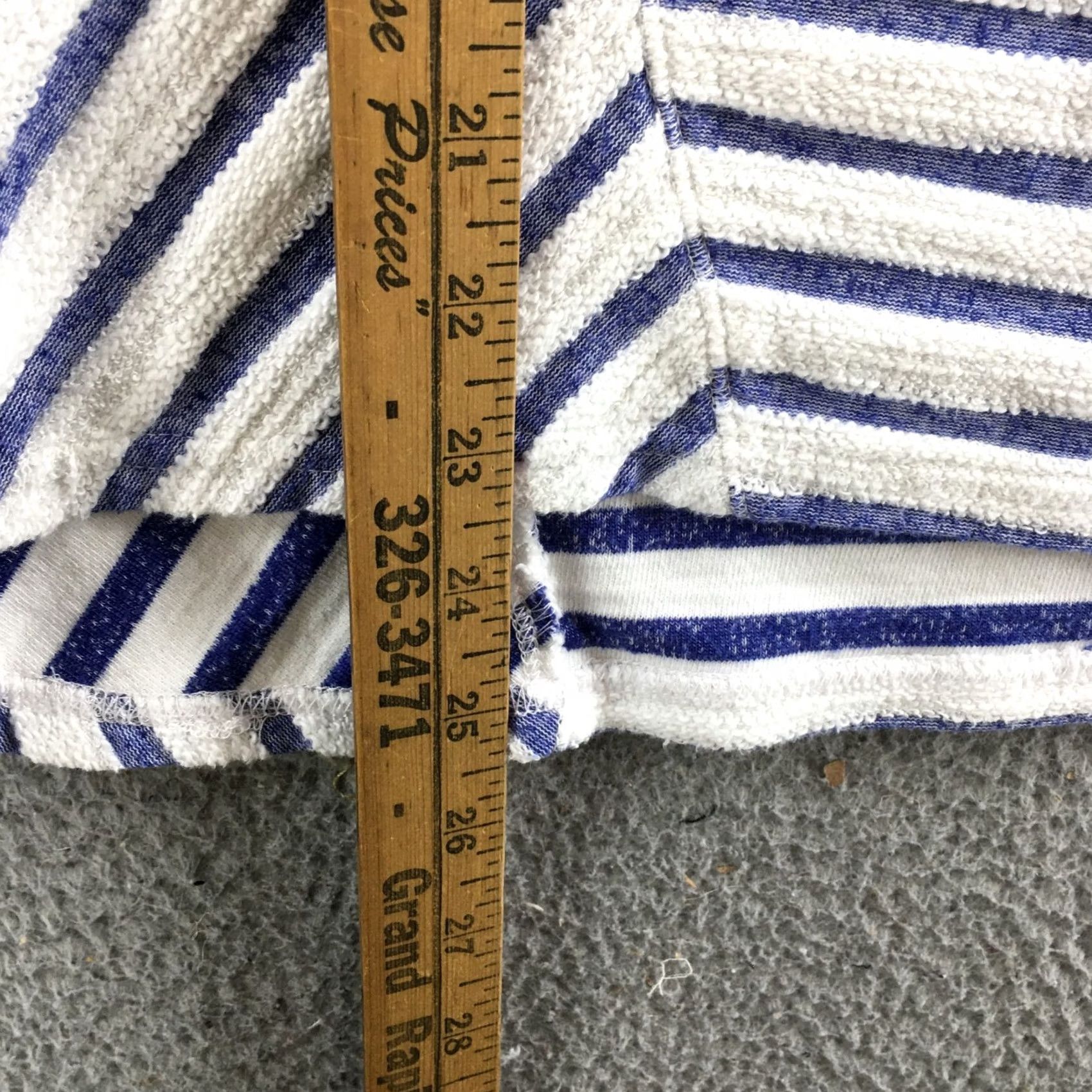 Calvin Klein Calvin Klein Sweater Womens M Blue Striped Hooded 3/4 Sleeve Pullover Casual Size M / US 6-8 / IT 42-44 - 6 Thumbnail