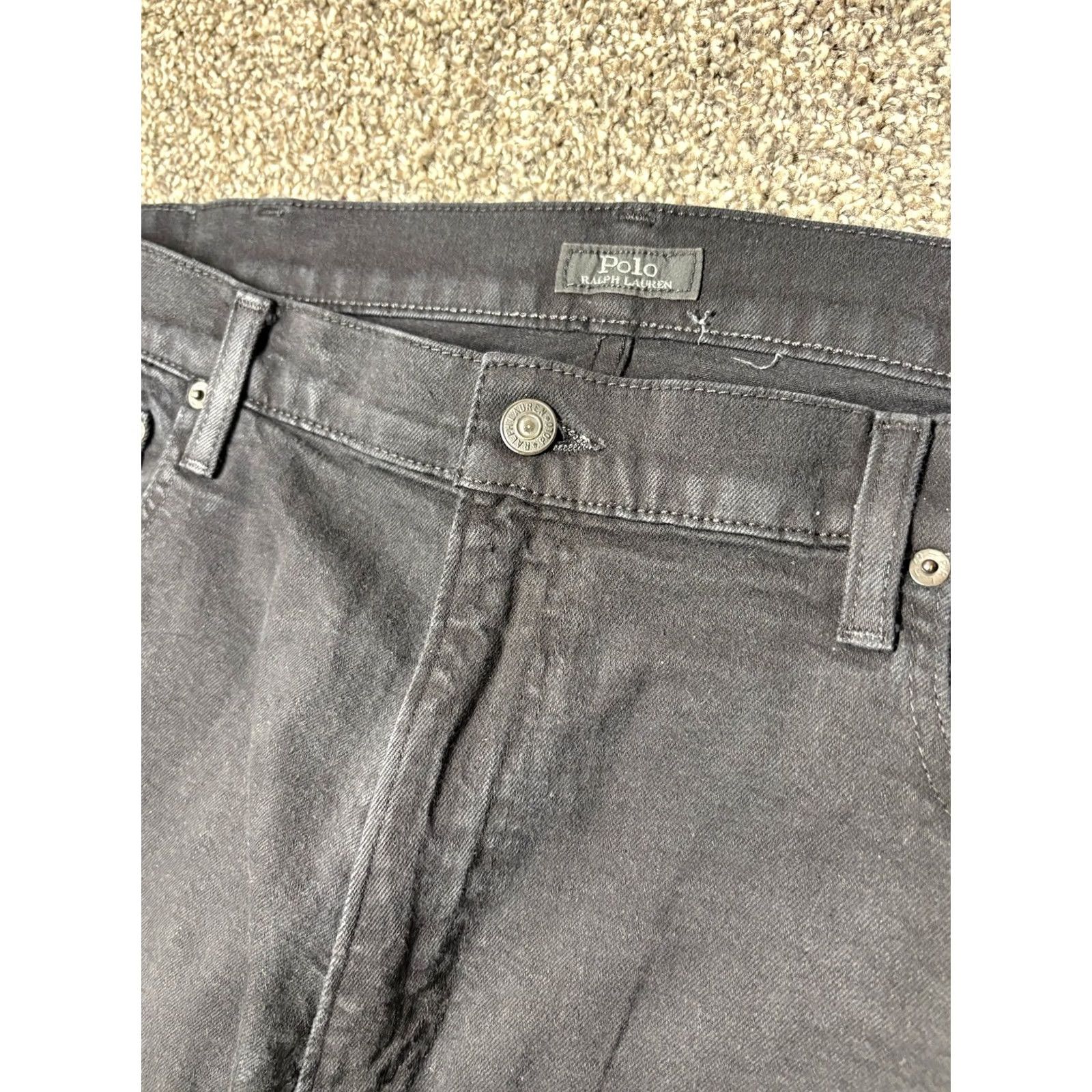 Polo Ralph Lauren Polo Ralph Lauren Jeans Mens 40x32 Black Varick Slim Straight Stretch Denim Size US L / EU 52-54 / 3 - 7 Thumbnail