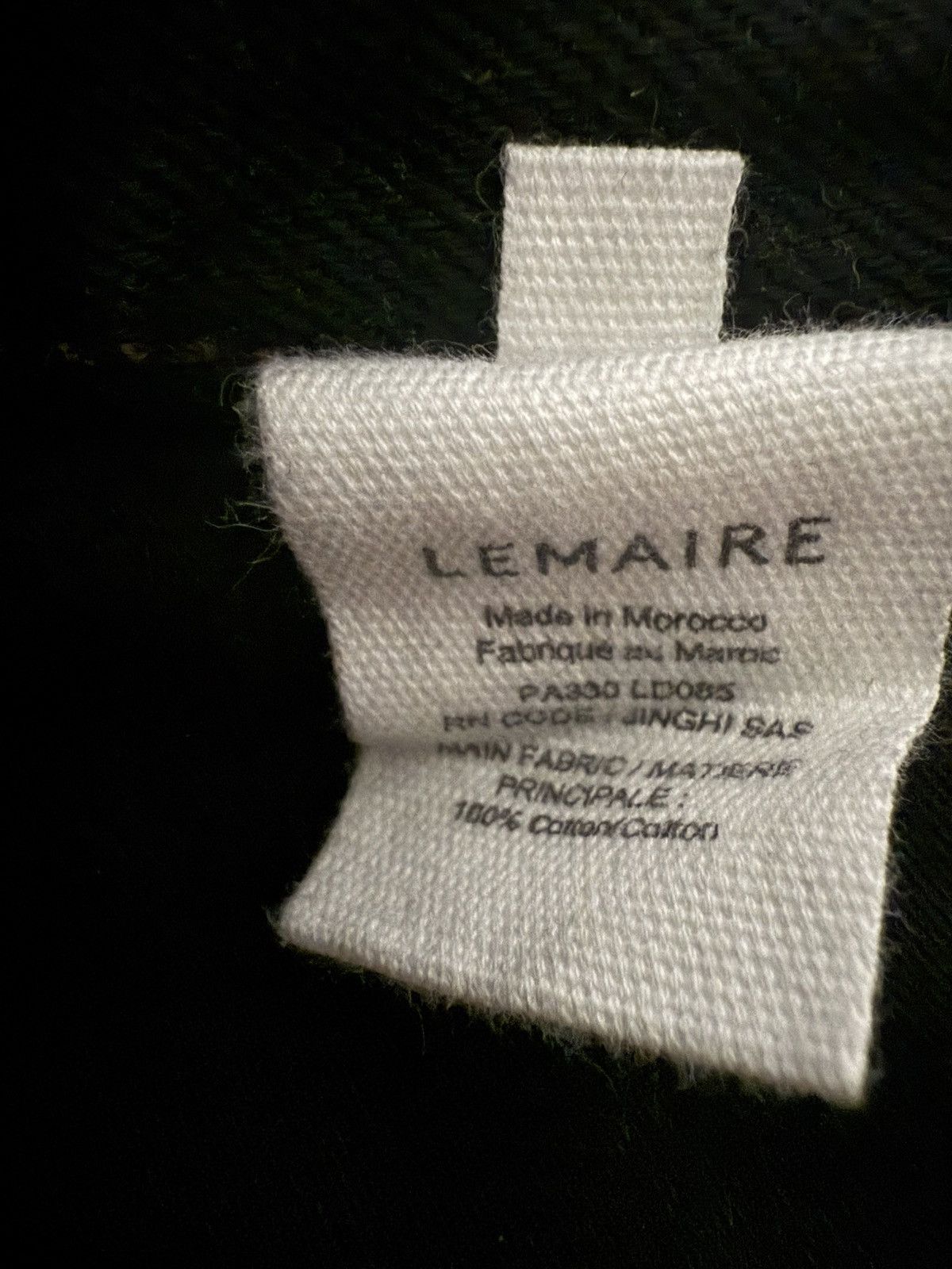 Lemaire Lemaire COTTON BLACK DENIM SEAMLESS STRAIGHT JEANS Size US 29 - 2 Thumbnail