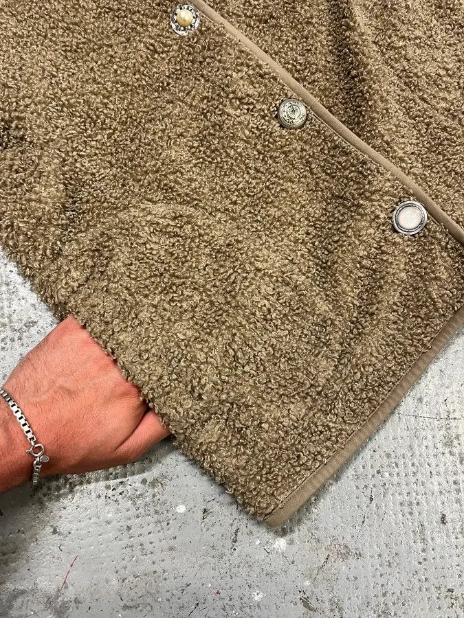 Marithe + Francois Girbaud × Vintage Marithé + François Girbaud Camel Fleece Cardigan Size S / US 4 / IT 40 - 8 Thumbnail