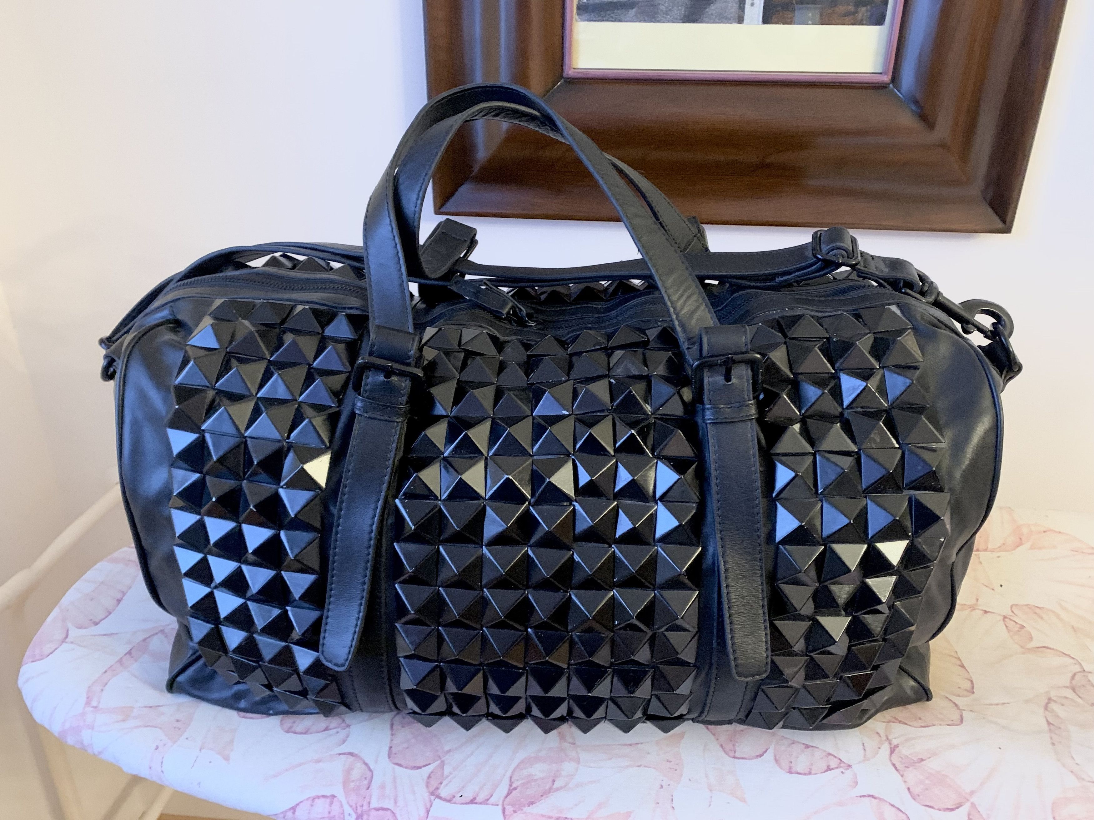 Stampd Stampd LA Studded Leather Weekender Bag Black 1/50 Size ONE SIZE - 1 Thumbnail