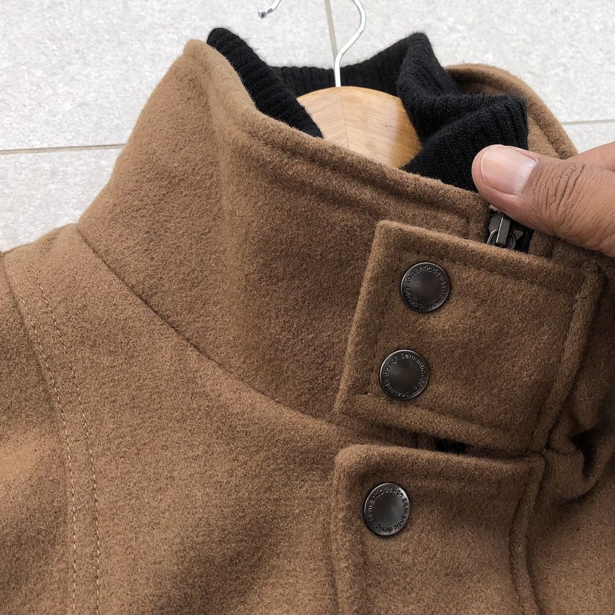 semanticdesign Japanese Brand Semantic Design Black Rip Wool Jacket Size US M / EU 48-50 / 2 - 9 Thumbnail