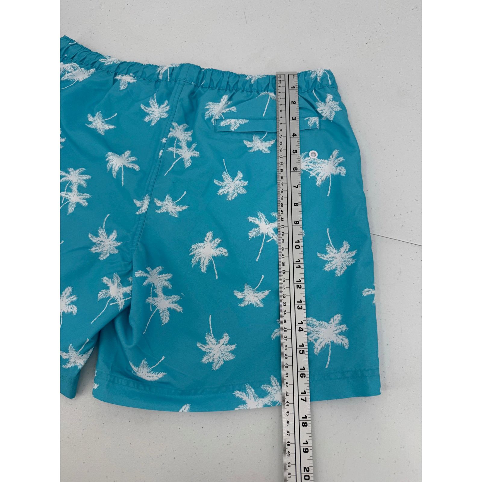 Original Penguin NWT Original Penguin Lined Swim Trunk Short Blue Atoll Palm Size US 34 / EU 50 - 4 Thumbnail