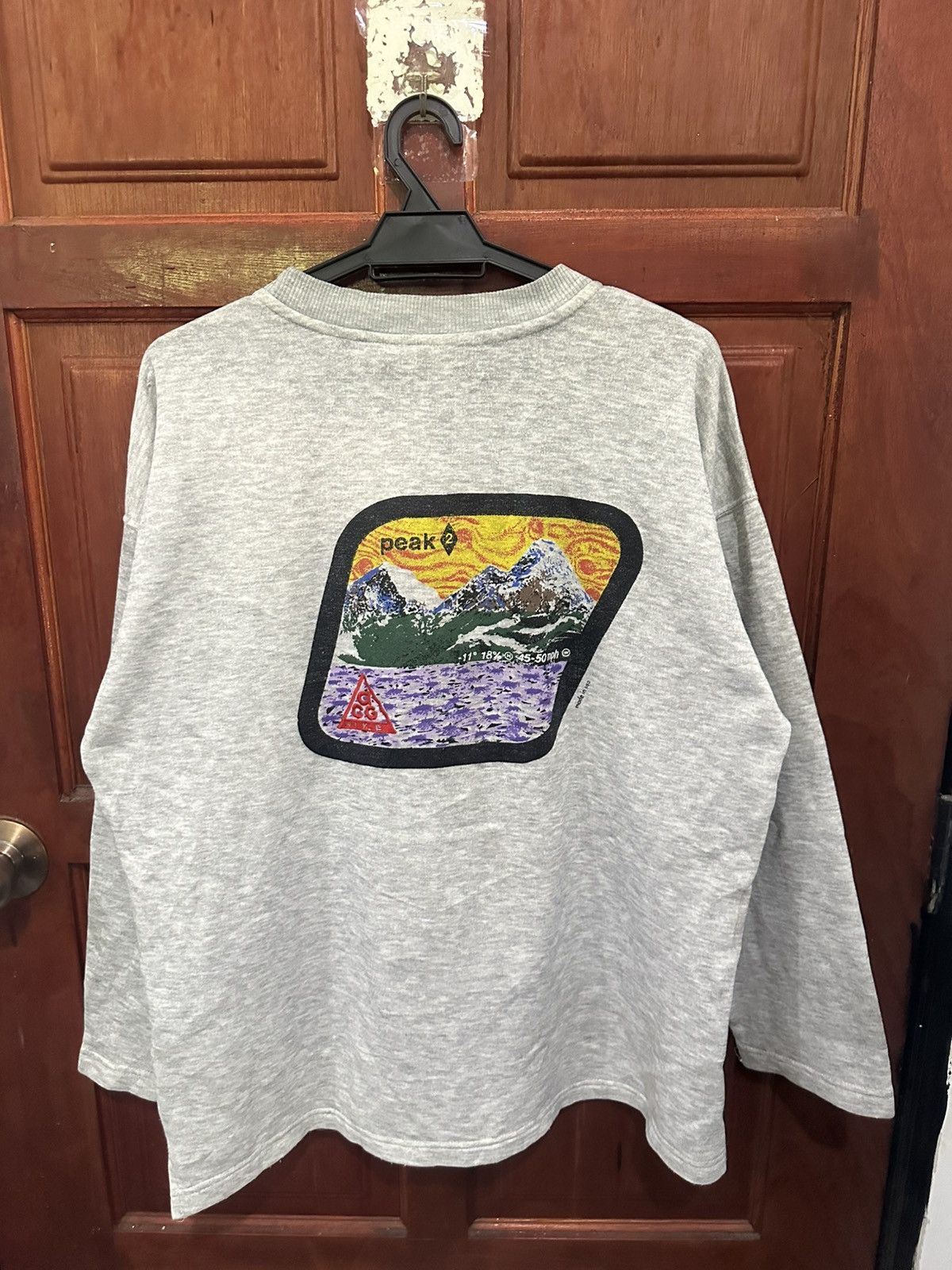 Nike ACG Vintage 90s Nike ACG Peak2 Crewneck Sweatshirt Size US L / EU 52-54 / 3 - 2 Thumbnail
