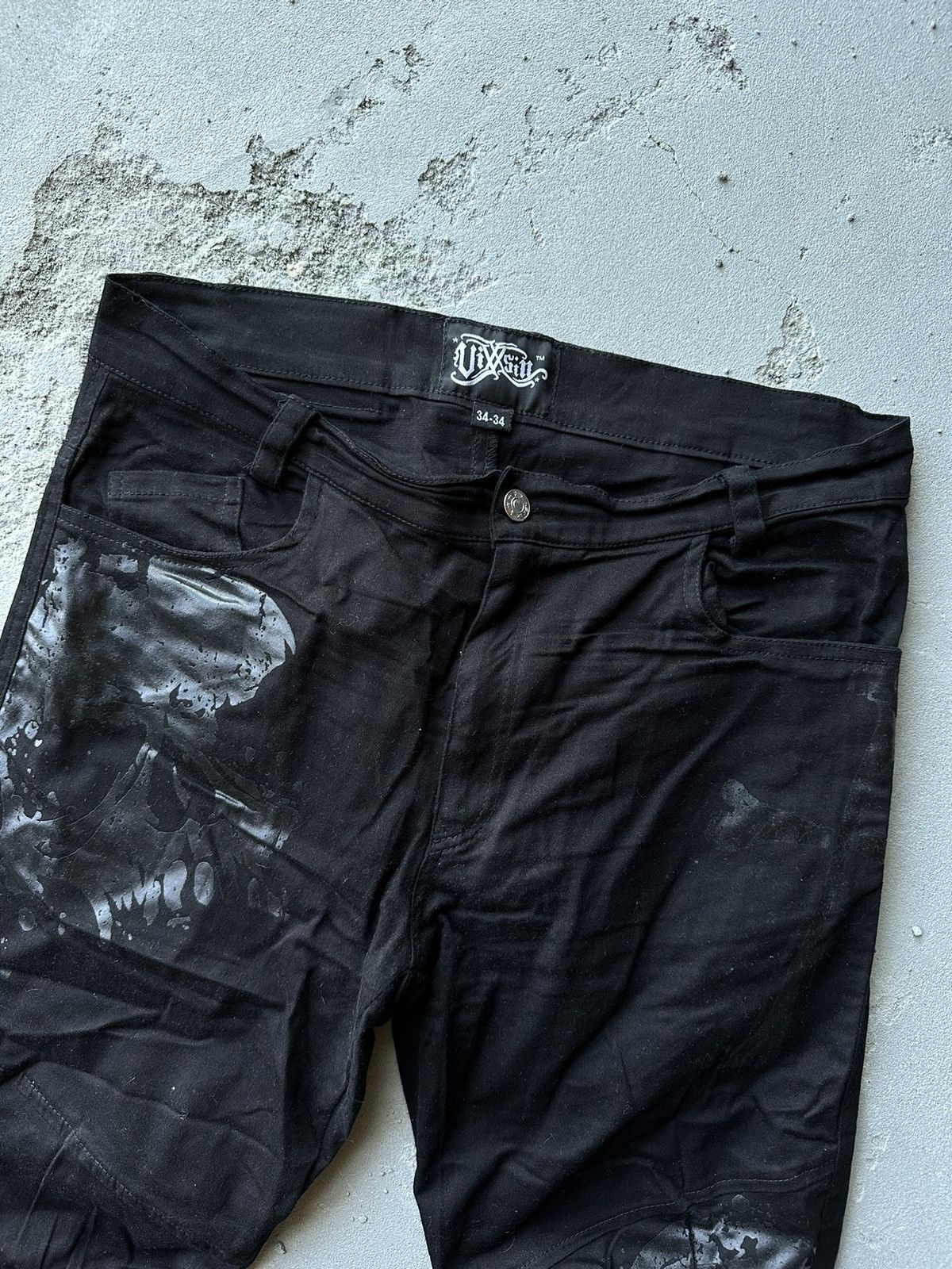 Japanese Brand Vixxsin Cargo Slim Punk Pant Black Slim Stretch Size US 34 / EU 50 - 3 Thumbnail