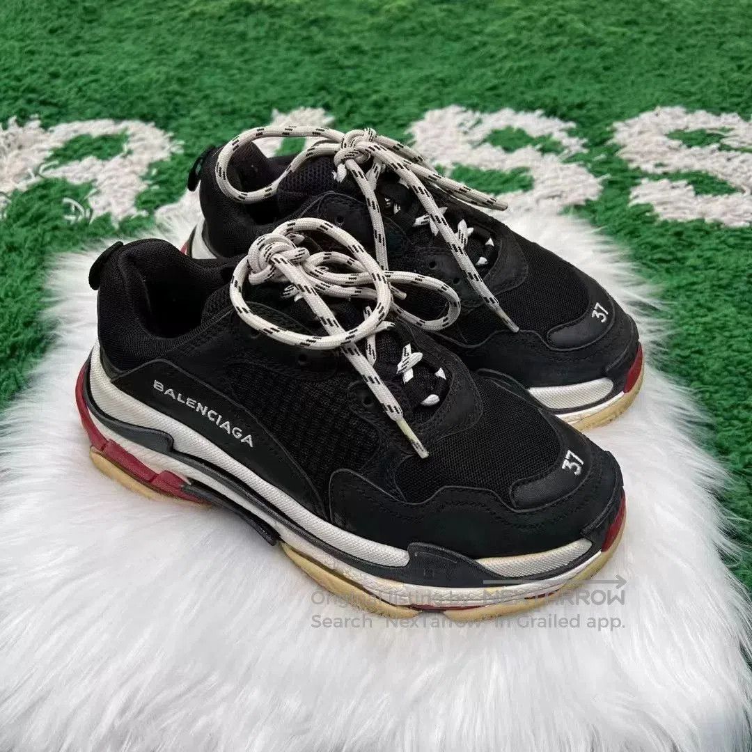 Balenciaga Balenciaga Black Red Triples Distressed Dad Shoes. Size US 6 / IT 36 - 4 Thumbnail