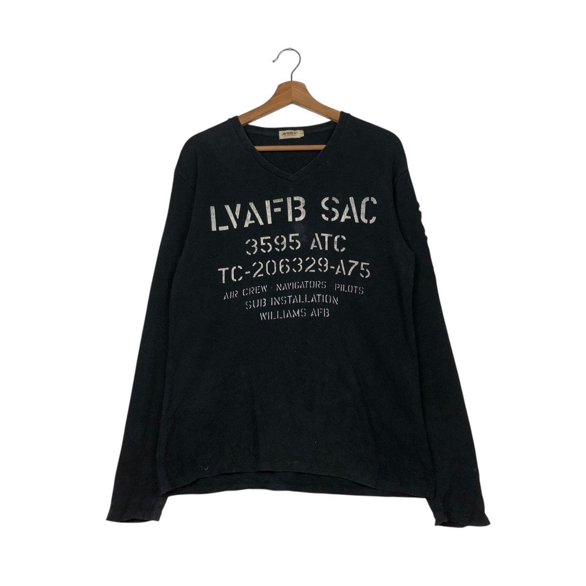 Avirex 📌Vintage Sweatshirt Avirex Big Logo Spell Out Size US L / EU 52-54 / 3 - 2 Thumbnail