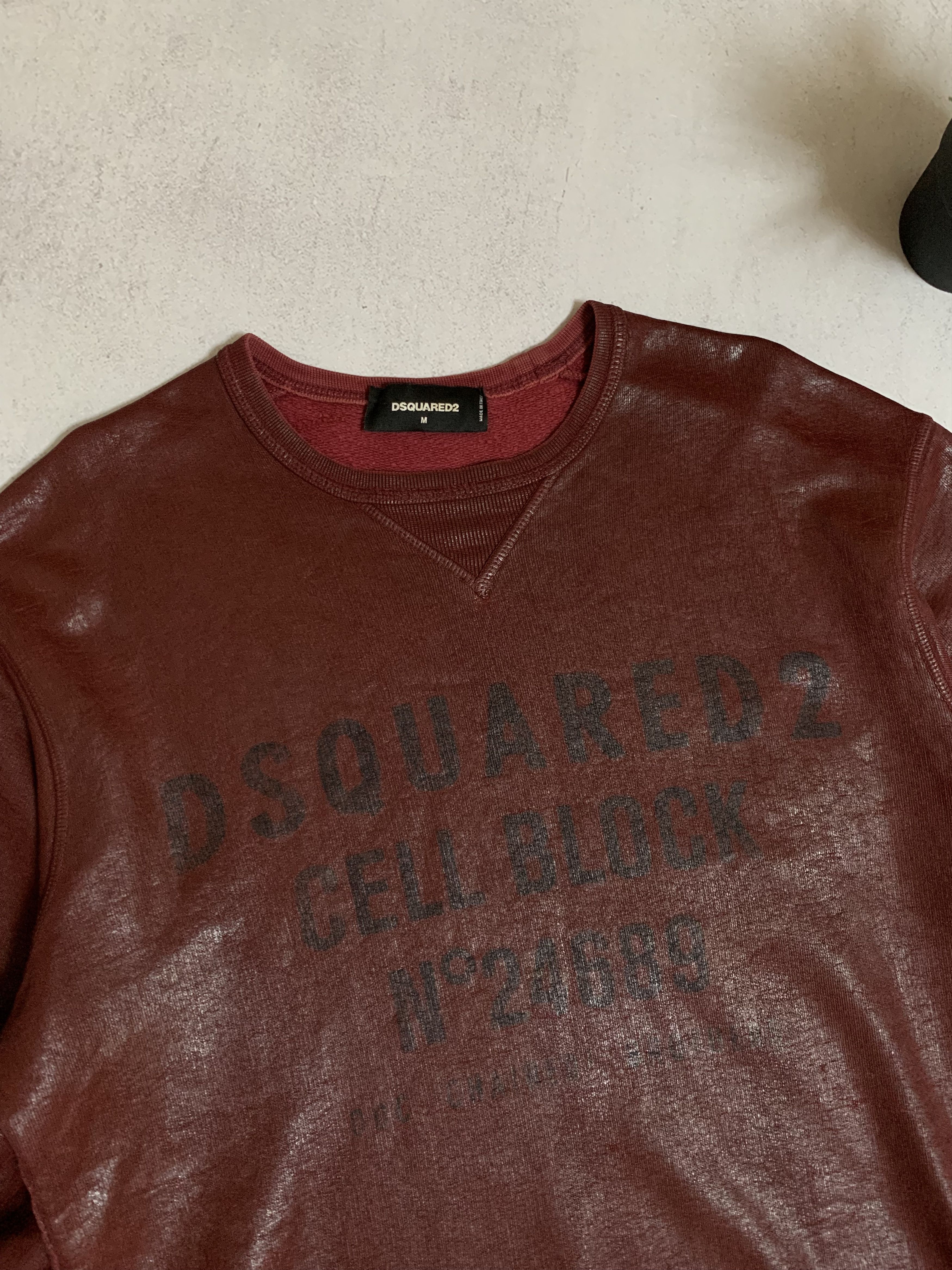 Designer × Dsquared2 Vintage Dsquared2 Sweatshirt Crewneck Waxed Big Logo Baggy Size US M / EU 48-50 / 2 - 3 Thumbnail