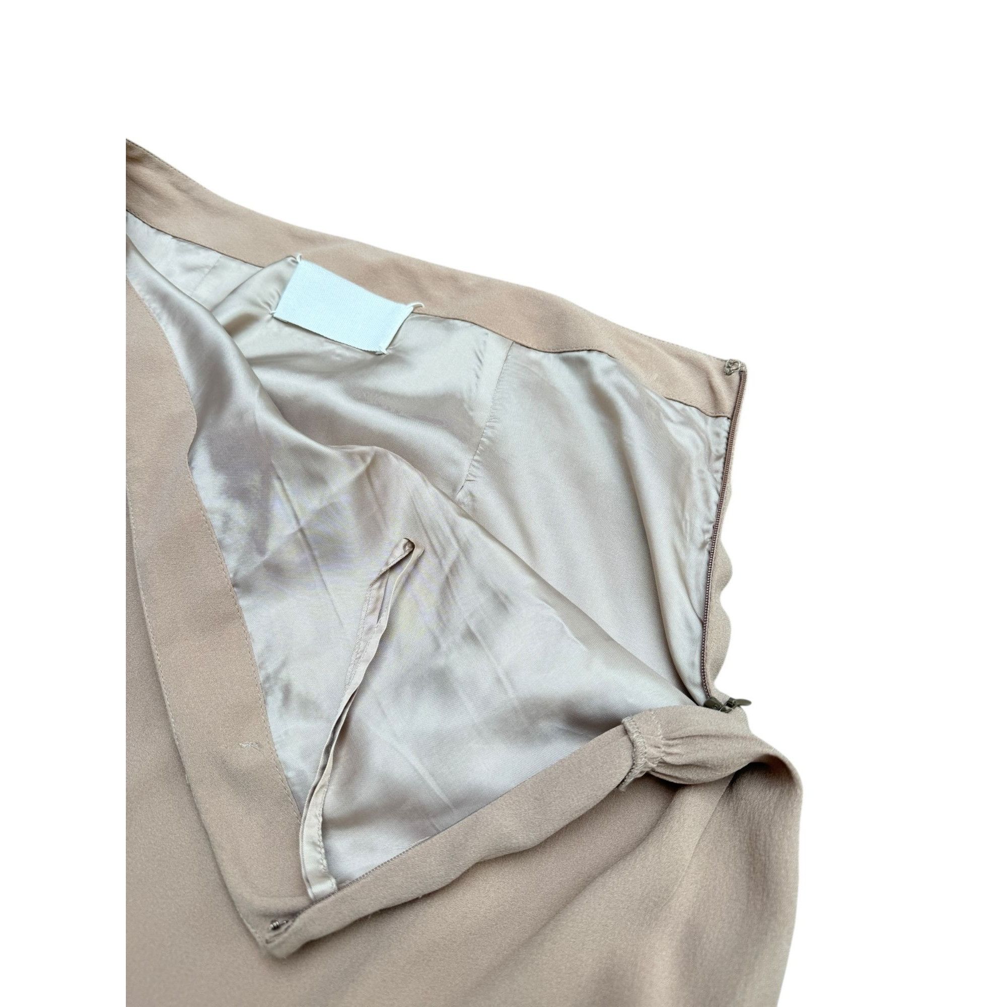 Maison Margiela Fall/Winter 2005 Beige Silk Skirt Size 27" / US 4 / IT 40 - 3 Thumbnail
