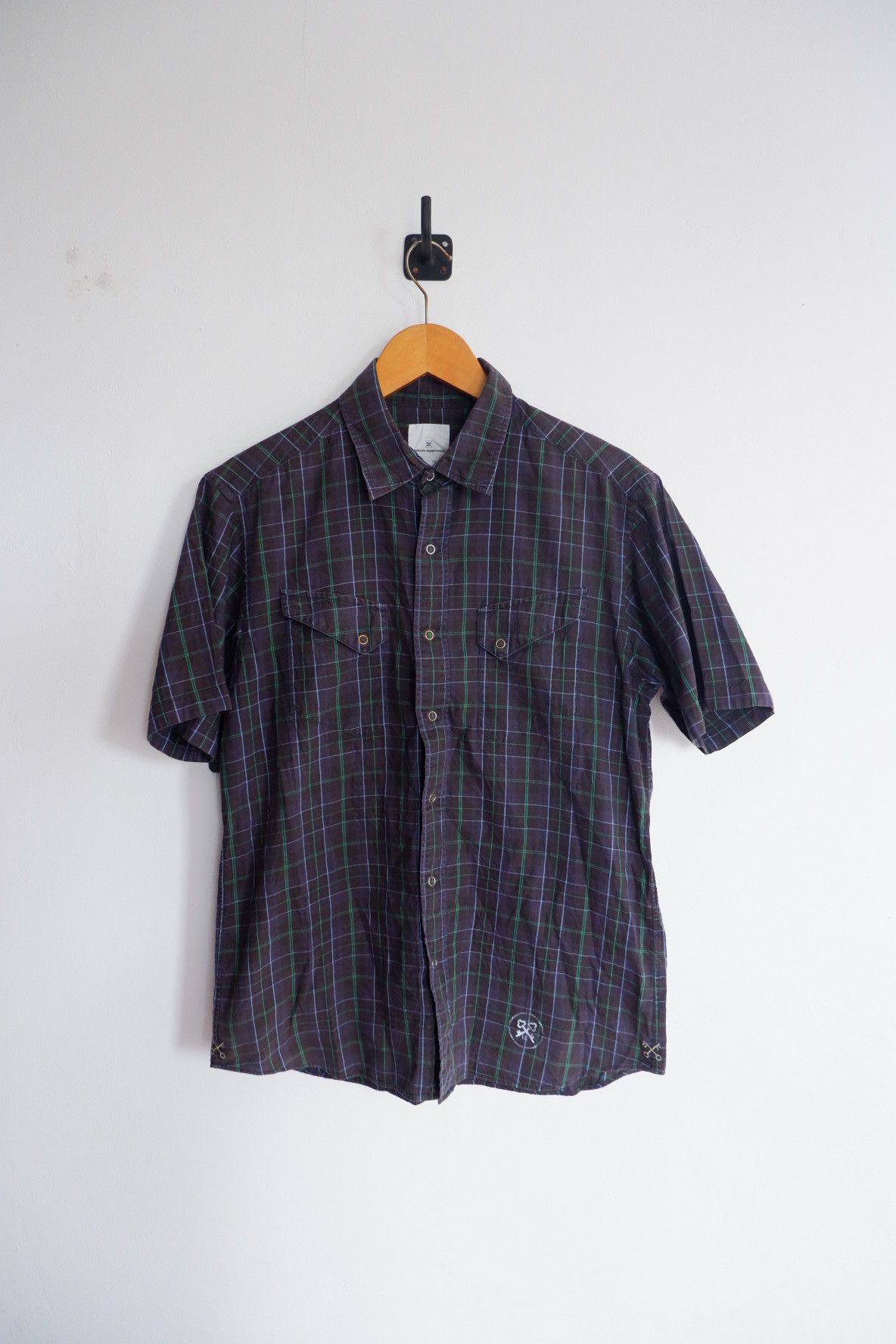 Sophnet. × uniform experiment Vintage Uniform Experiment Plaid Snap Button Shirts Size US L / EU 52-54 / 3 - 1 Thumbnail