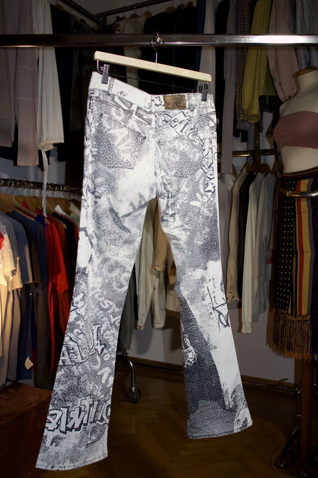 Just Cavalli 2000's Just Cavalli Graffiti Pant Size 30" / US 8 / IT 44 - 3 Thumbnail