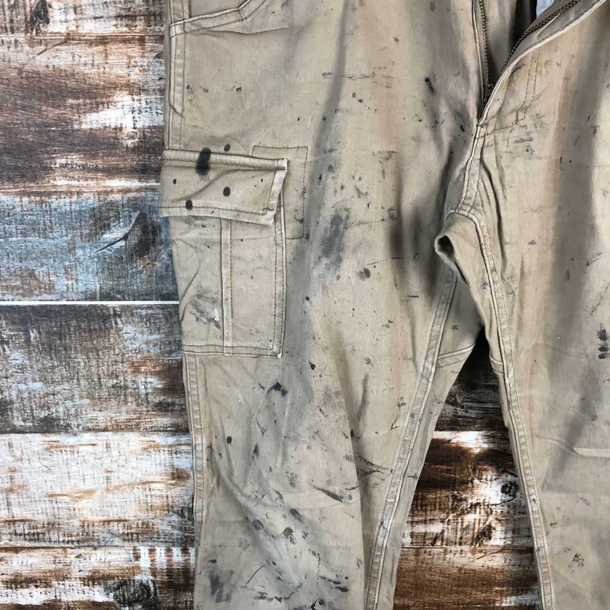 Japanese Brand DLL Gladiotor Brown Cargo Multpocket Pants #C111 Size US 33 - 13 Thumbnail