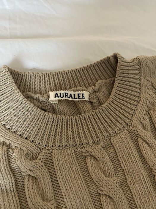 Auralee Cotton Cord Cable Knit Big Pull Over | Grailed