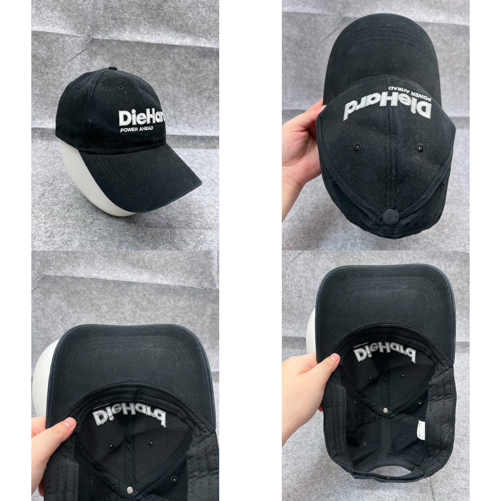 Vintage DieHard Power Ahead Hat Cap Strap Back Adult One Size Black 100% Cotton Battery Size ONE SIZE - 8 Thumbnail