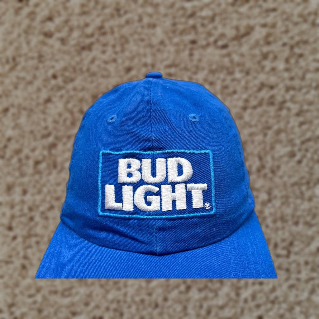 Budweiser Budweiser Hat Cap Adjustable One Size Blue Adult Cotton Twill Baseball Cap Mens Beer Sports Style Hats Size ONE SIZE - 1 Thumbnail