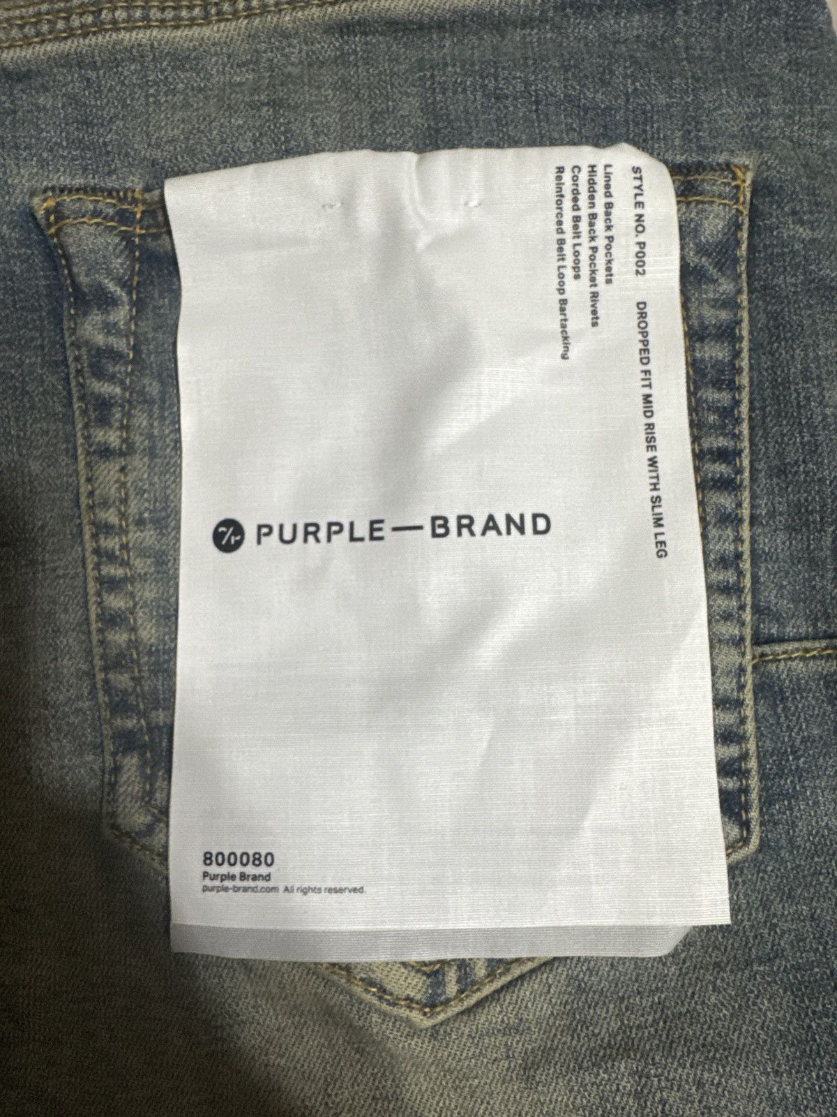 Purple Brand Purple Brand- P002 Mid Indigo Destroy Paint Size US 31 - 6 Thumbnail