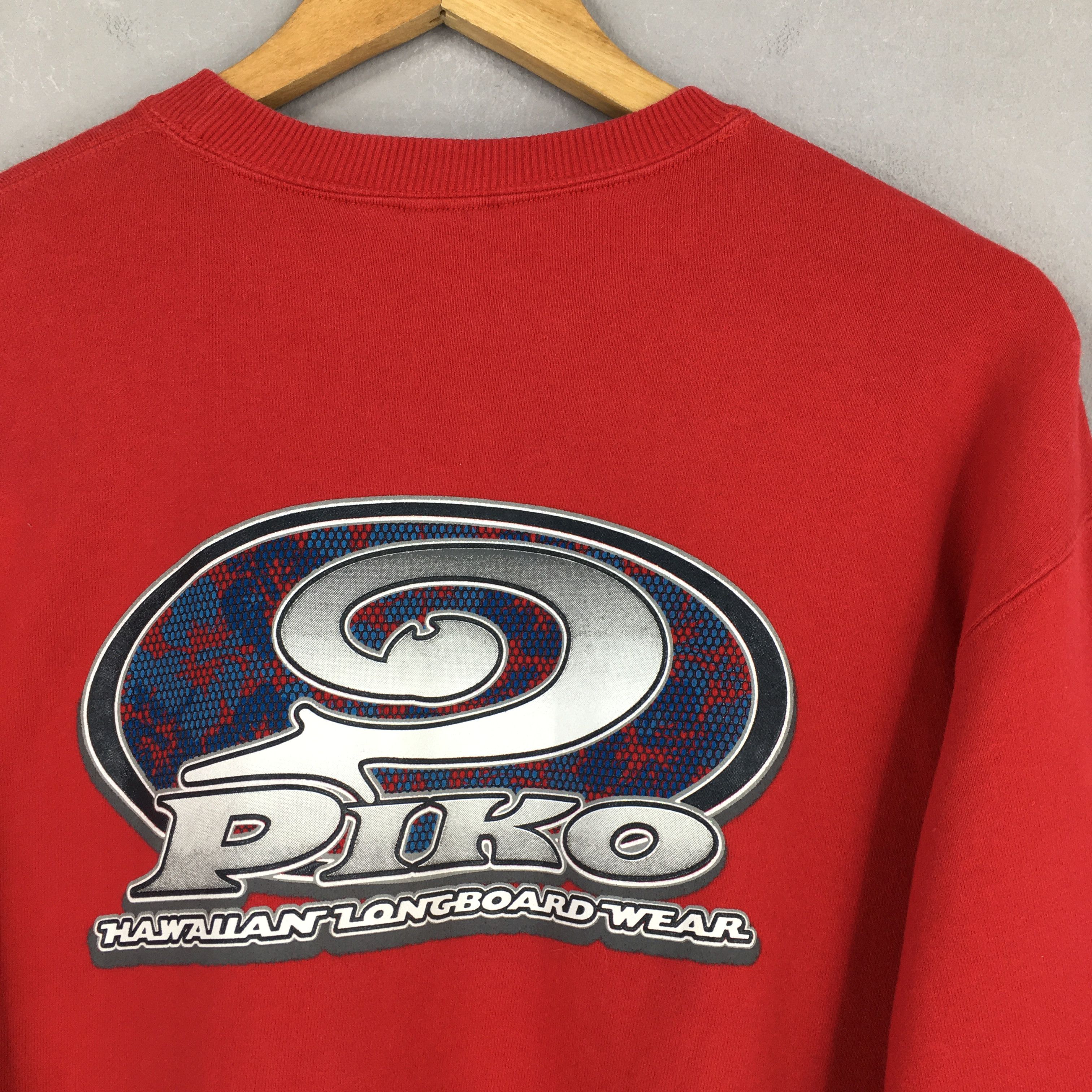 Vintage Vintage Piko Surf Red Sweatshirt Medium Size US M / EU 48-50 / 2 - 2 Thumbnail