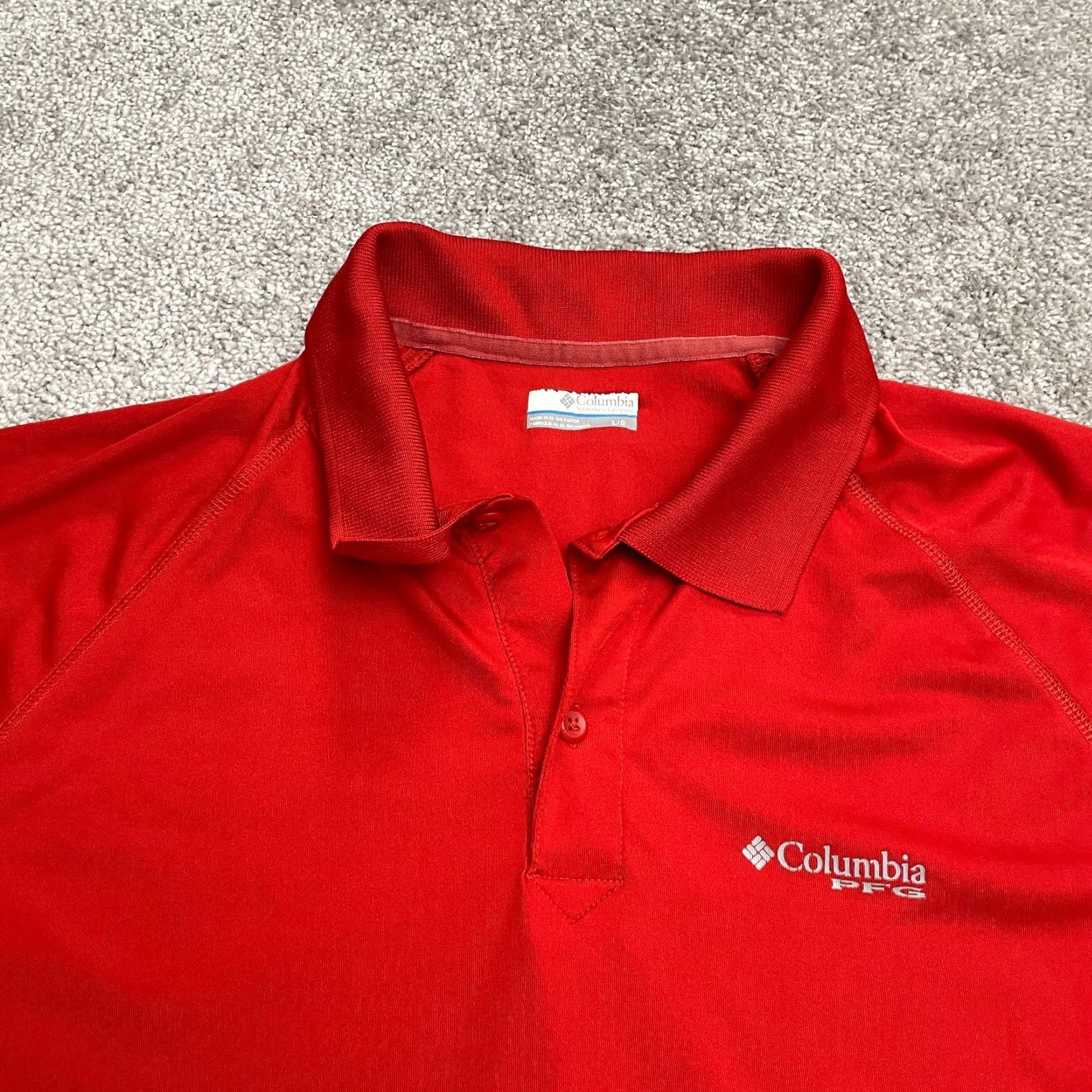 Vintage Columbia PFG Omni-Shade Terminal Tackle Polo Shirt Men Large Orange Short Sleeve Size US L / EU 52-54 / 3 - 3 Thumbnail
