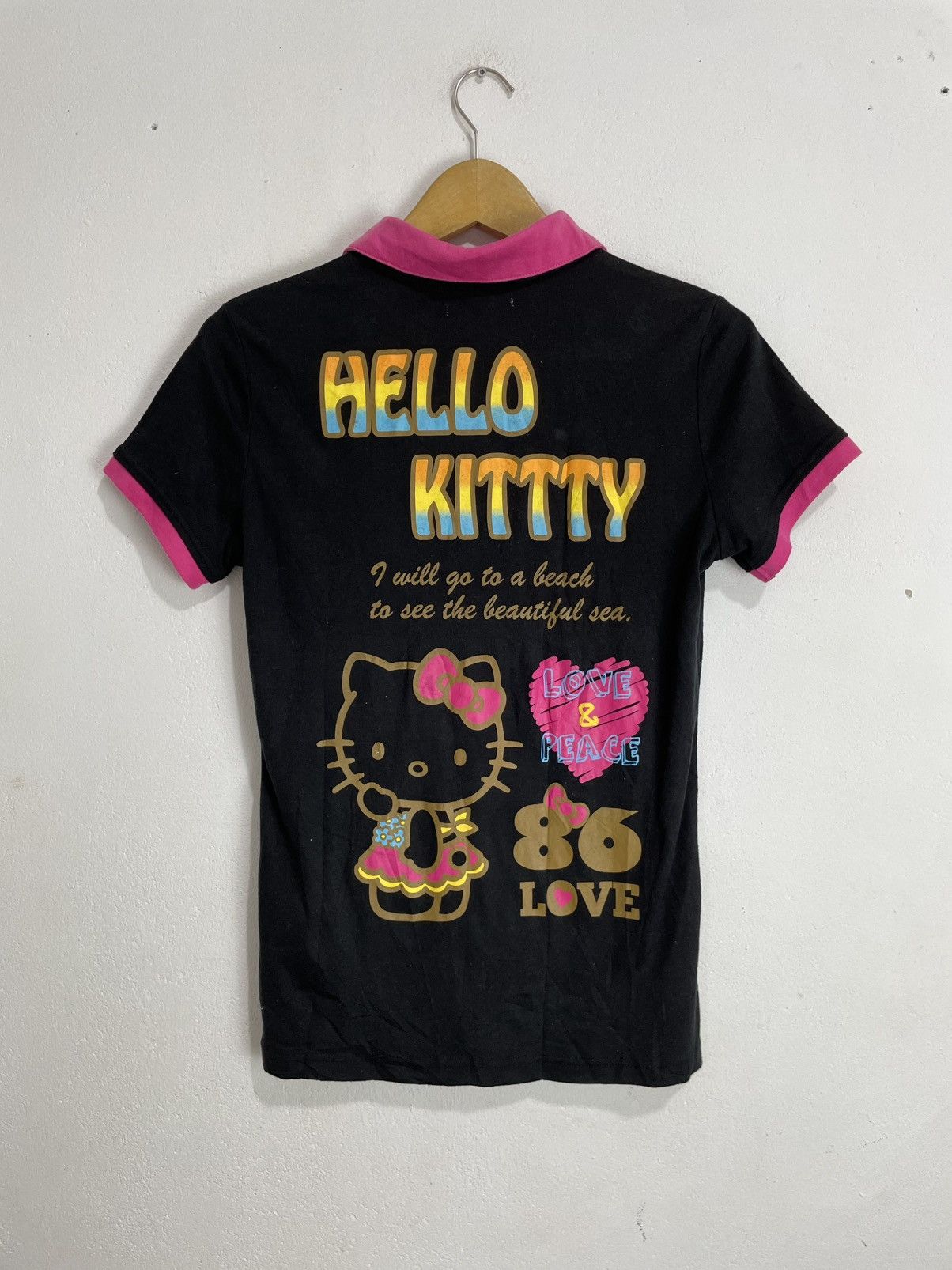 Japanese Brand Y2K Hello Kitty polo tshirt poem hysteric style Size L / US 10 / IT 46 - 2 Thumbnail