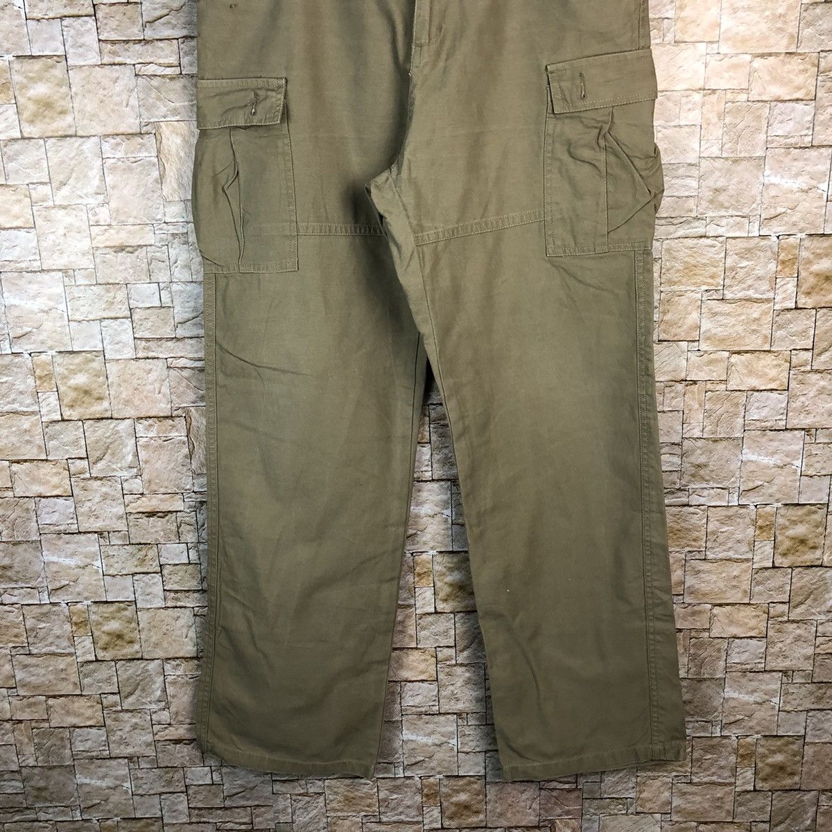 Japanese Brand Fullile Green utility tactical Cargo Multipocket Pants #A648 Size US 34 / EU 50 - 3 Thumbnail